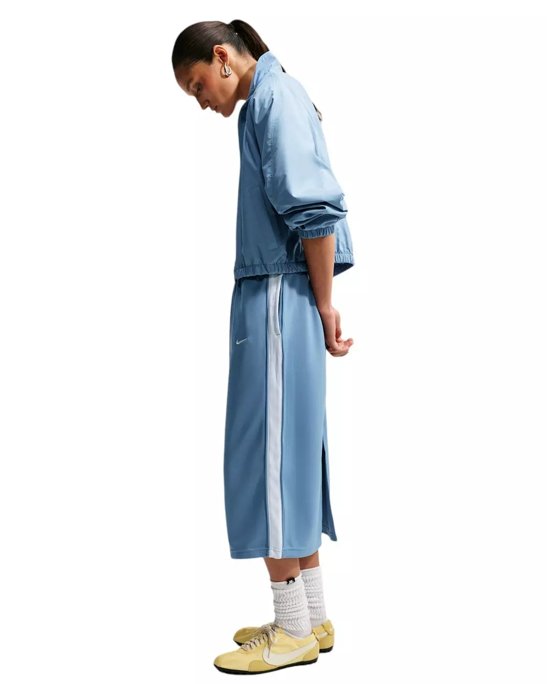 Nike Women's Sportswear Loose Midi Track Skirt - Blue/White - BLUE/WHITE
