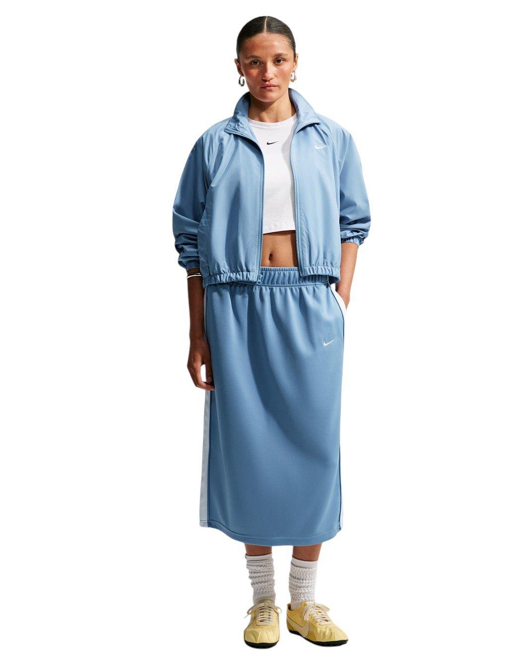 Nike Women's Sportswear Loose Midi Track Skirt - Blue/White - BLUE/WHITE