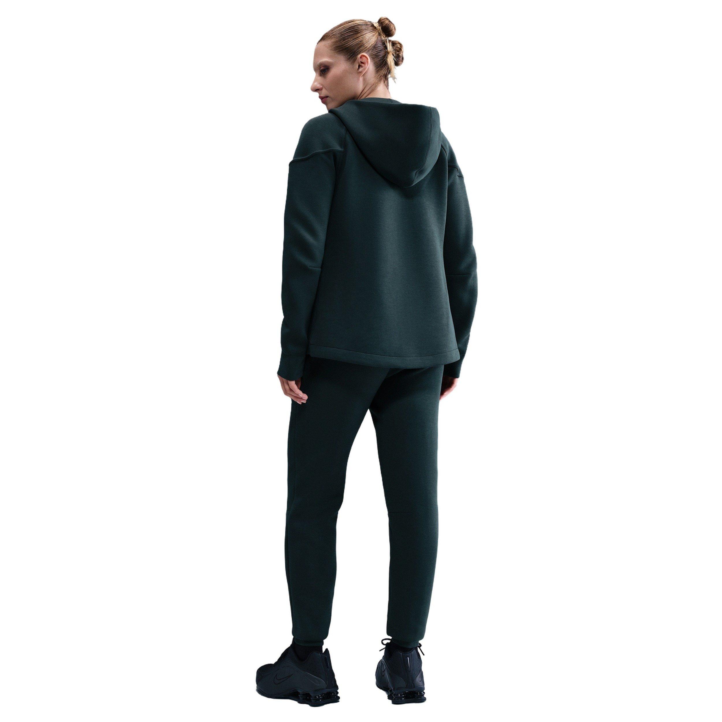 Nike Women's Sportswear Tech Fleece Mid-Rise Joggers - Green - GREEN Thumbnail View 2