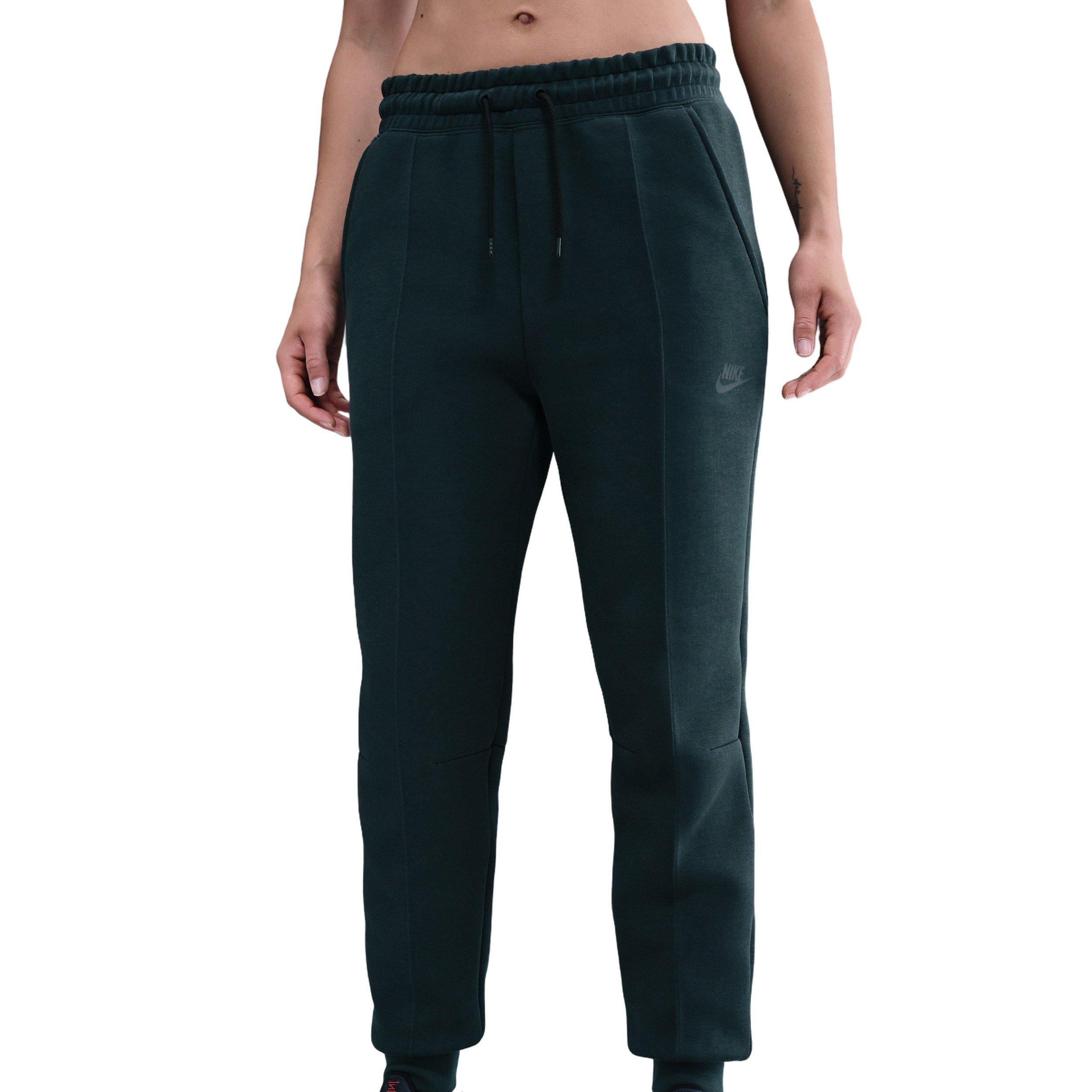 Nike Women's Sportswear Tech Fleece Mid-Rise Joggers - Green - GREEN Thumbnail View 3