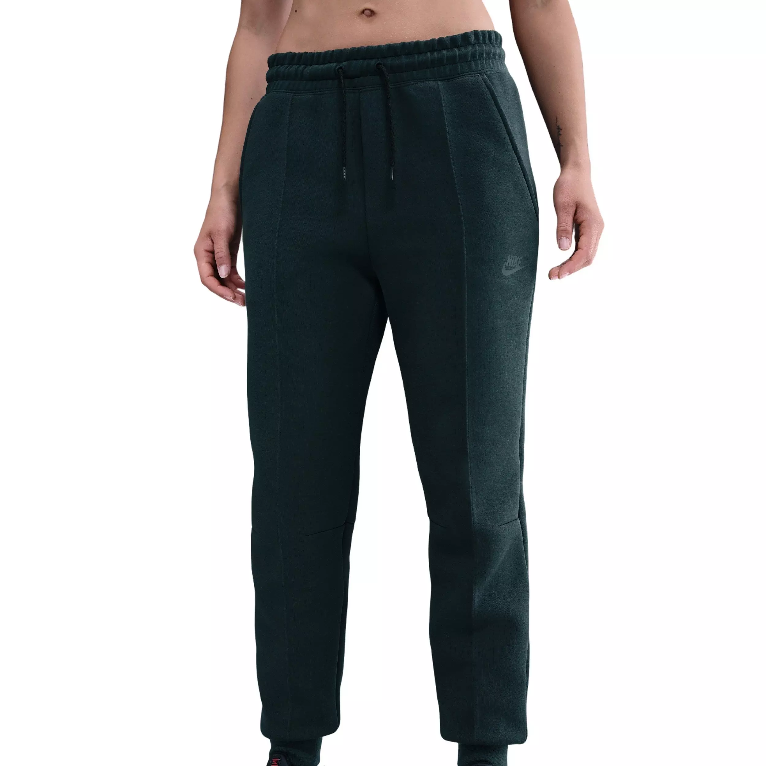 Nike Women's Sportswear Tech Fleece Mid-Rise Joggers - Green - GREEN