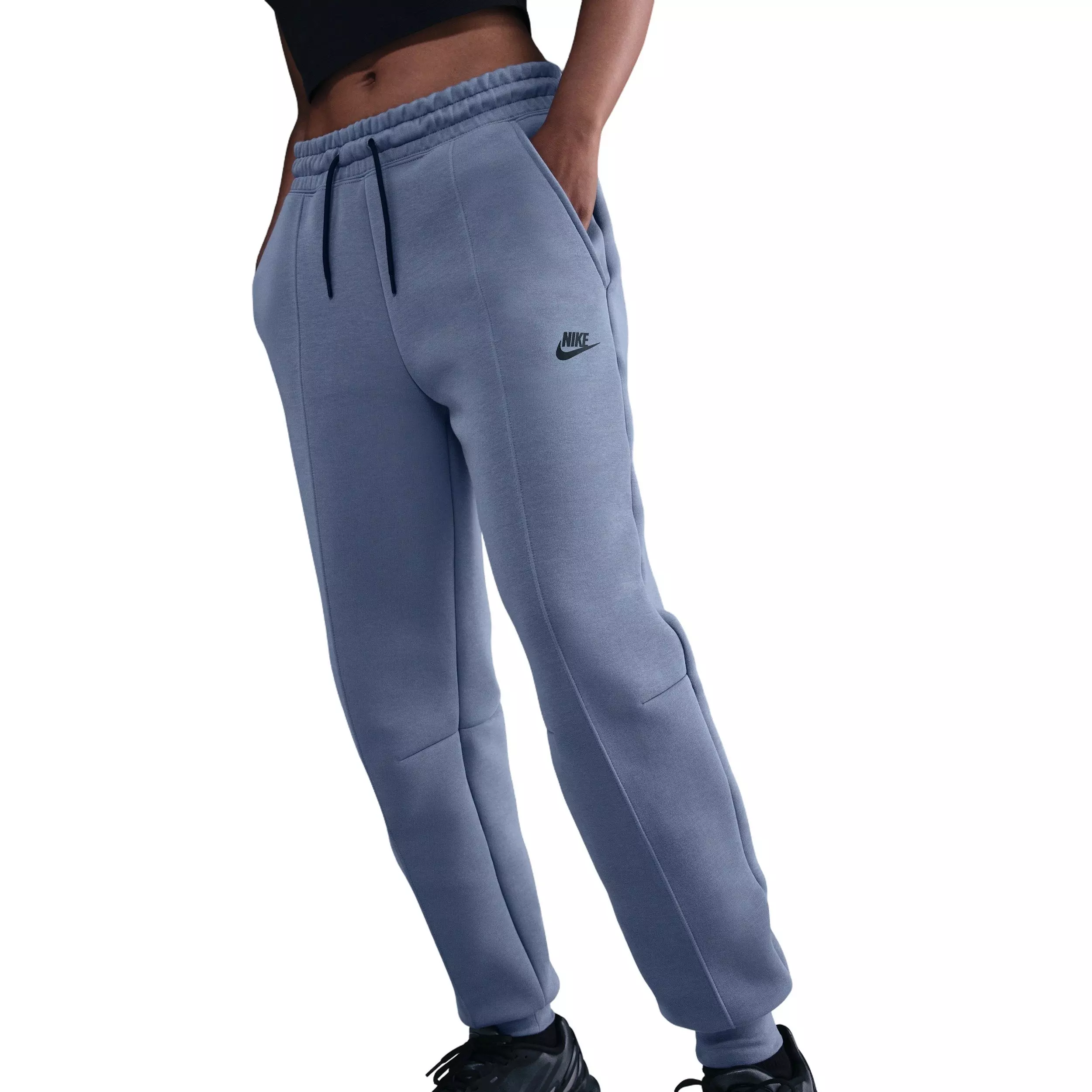 Nike Women's Sportswear Tech Fleece Mid-Rise Joggers - Blue - BLUE