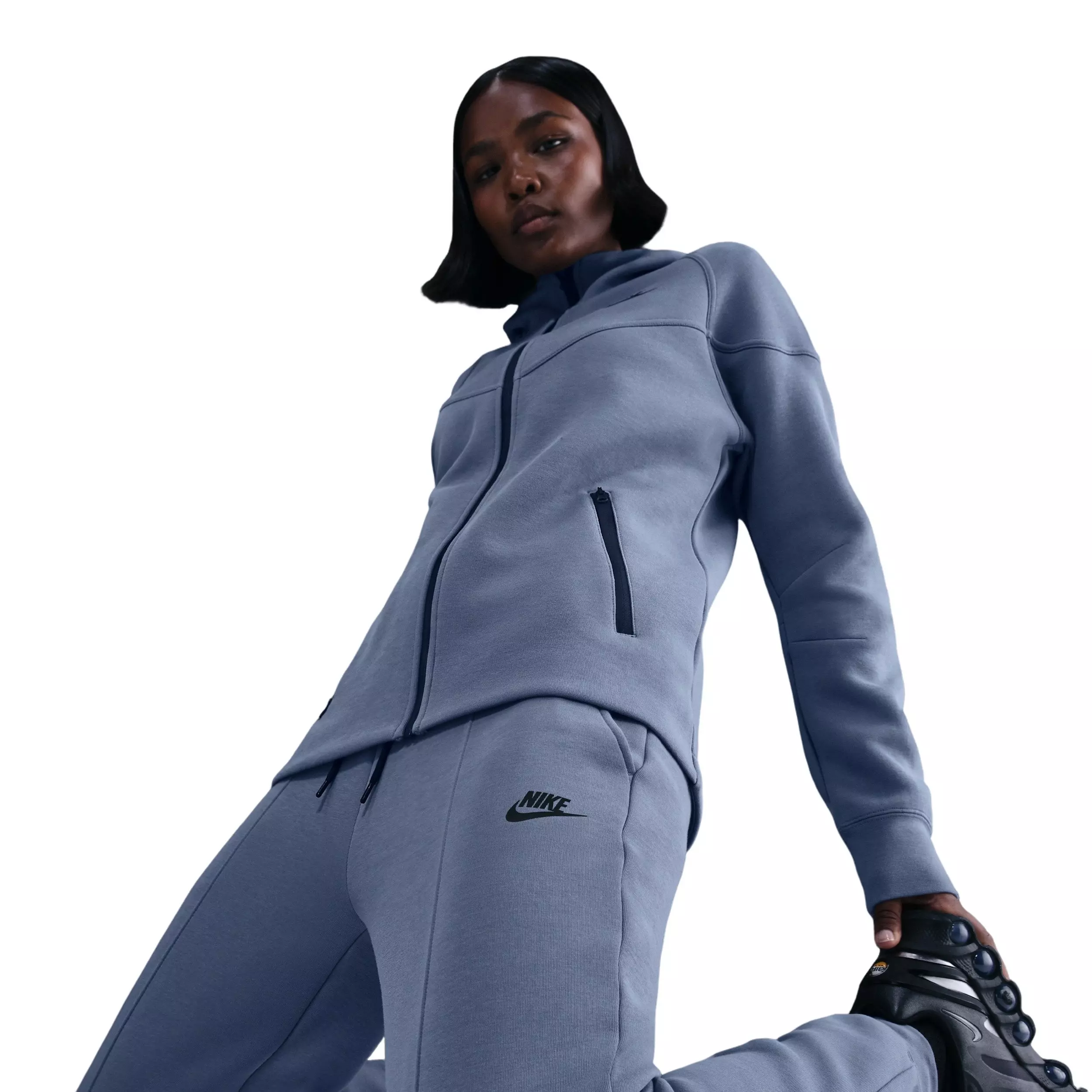 Nike Women's Sportswear Tech Fleece Mid-Rise Joggers - Blue - BLUE