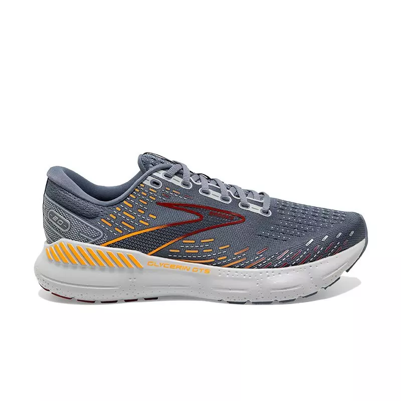 Brooks Glycerin GTS 20 "Grey/Silver/Orange" Men's Running Shoe - GREY/SILVER/ORANGE
