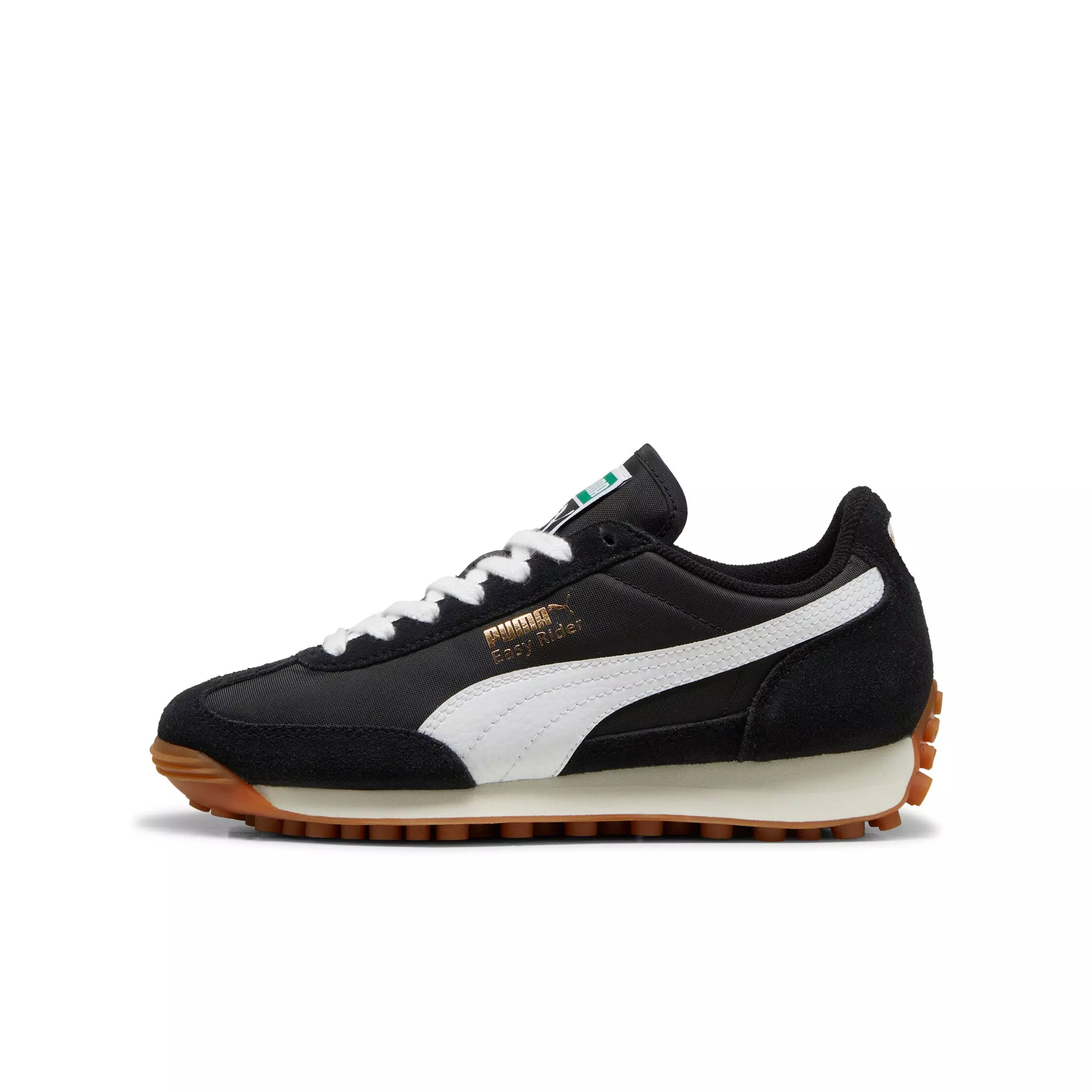 PUMA Easy Rider Vintage JR "PUMA Black/PUMA White" Grade School Boys' Shoe - BLACK/WHITE