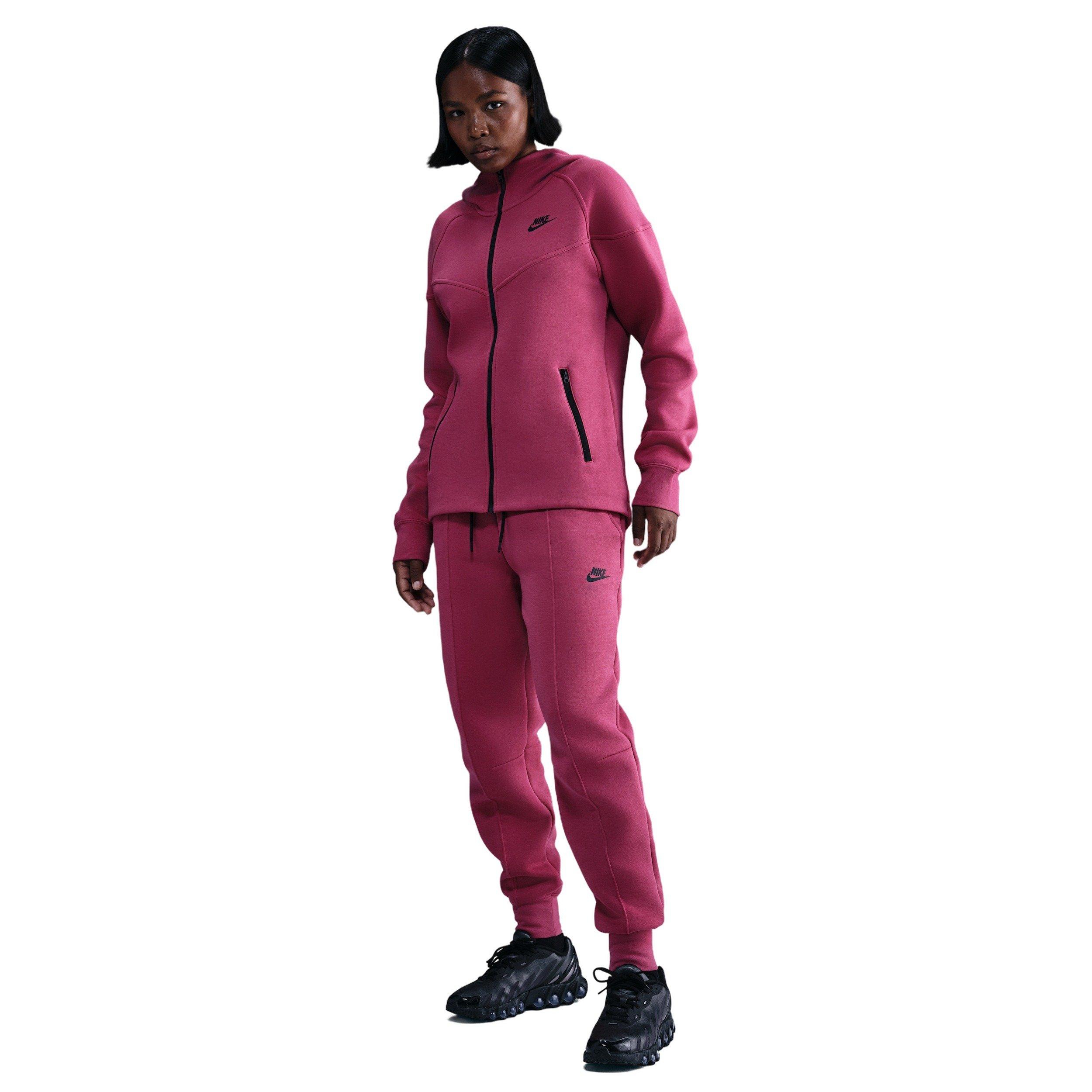 Nike Women's Sportswear Tech Fleece Mid-Rise Joggers - Pink - PINK Thumbnail View 1