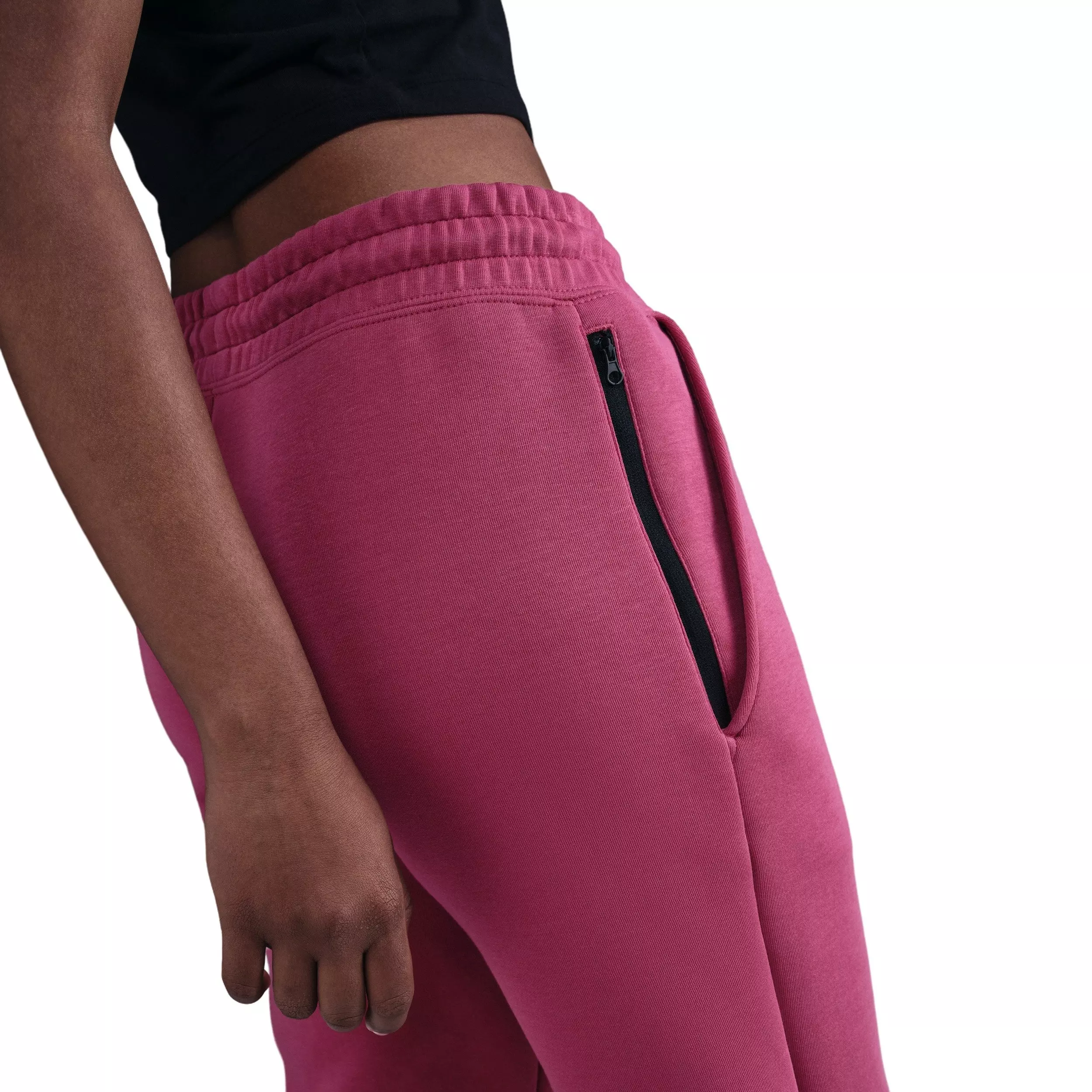 Nike Women's Sportswear Tech Fleece Mid-Rise Joggers - Pink - PINK