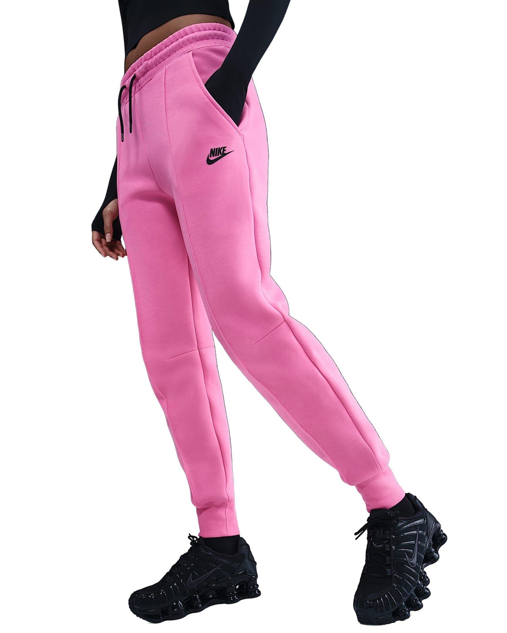 Nike Women's Sportswear Tech Fleece Mid-Rise Joggers - Light Pink - LIGHT PINK Thumbnail View 3