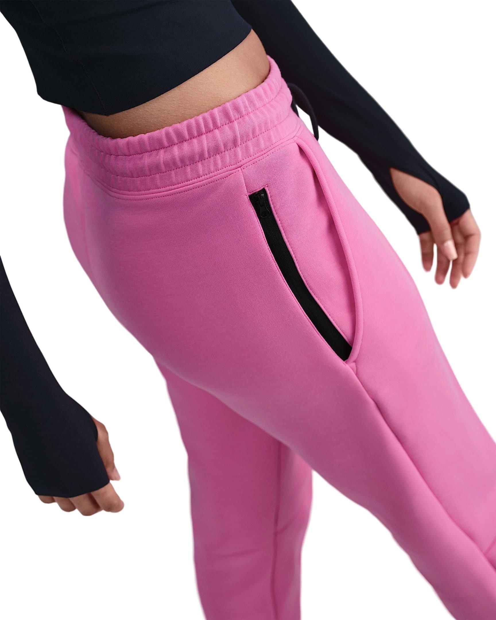 Nike Women's Sportswear Tech Fleece Mid-Rise Joggers - Light Pink - LIGHT PINK Thumbnail View 4