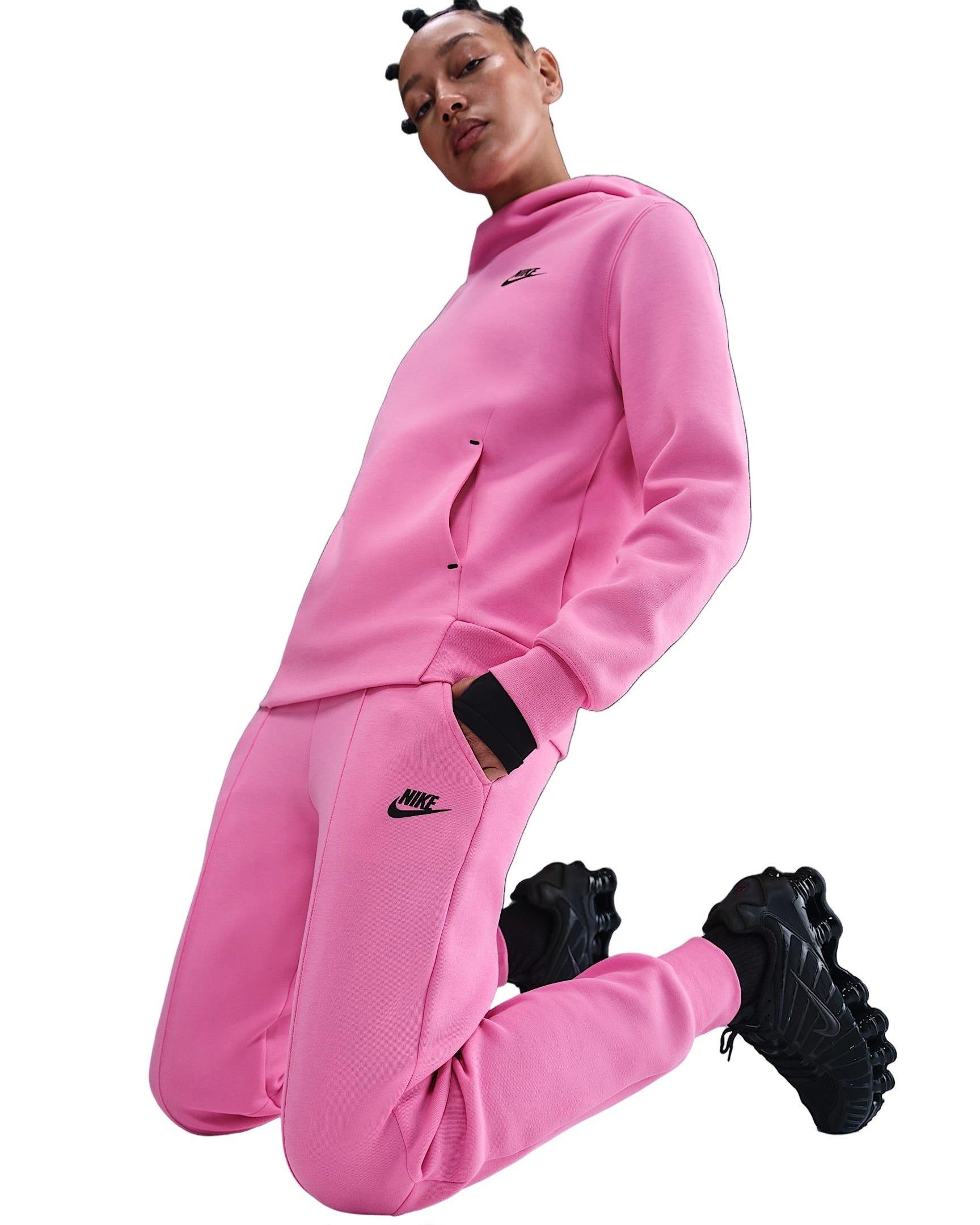 Nike Women's Sportswear Tech Fleece Mid-Rise Joggers - Light Pink - LIGHT PINK Thumbnail View 5