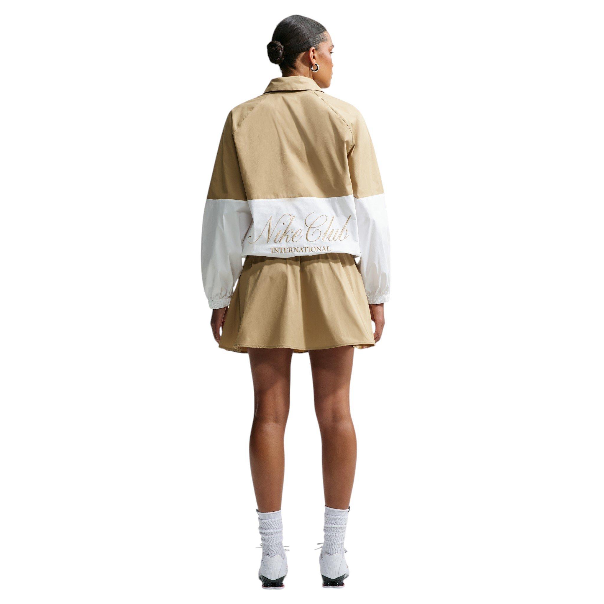 Nike Women's Sportswear Mid-Rise Poplin Mini Skirt - Beige - BEIGE