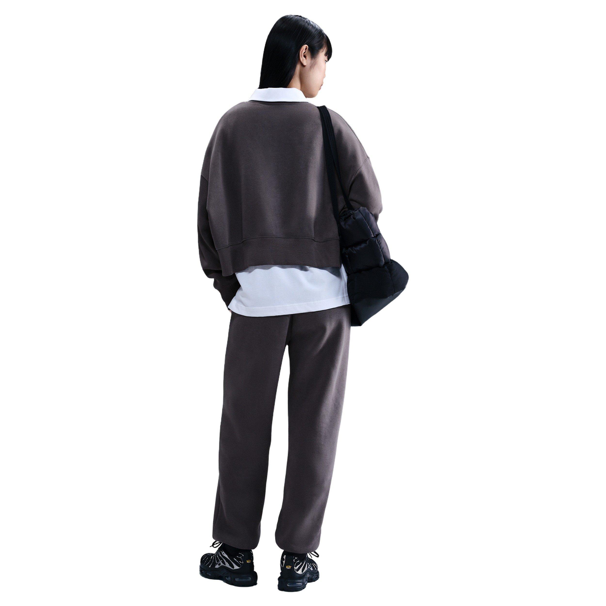 Nike Women's Sportswear Phoenix Fleece High-Waisted Oversized Sweatpants - Grey - GREY Thumbnail View 4