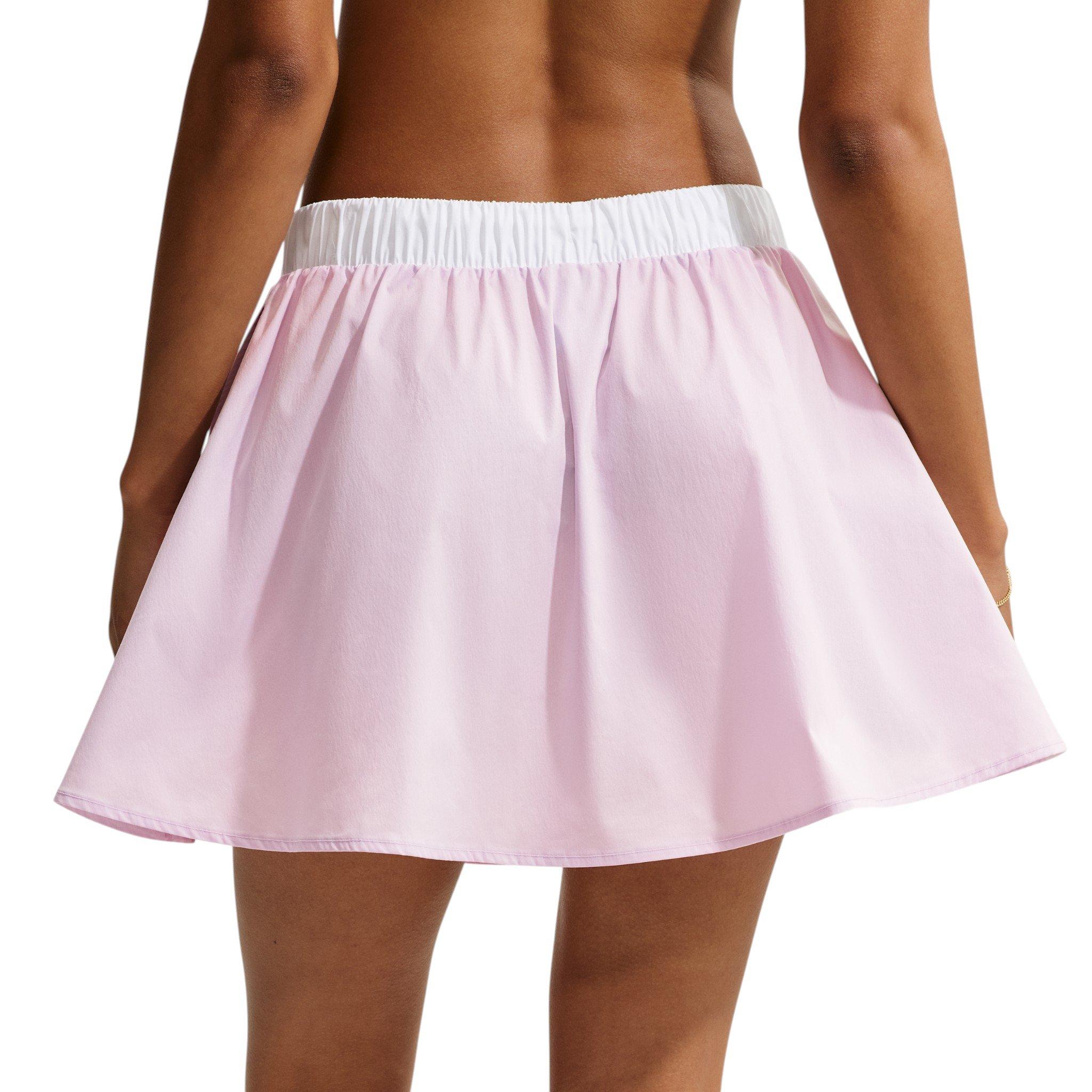 Nike Women's Sportswear Mid-Rise Poplin Mini Skirt - Bleached Lilac - BLEACHED LILAC  Thumbnail View 2