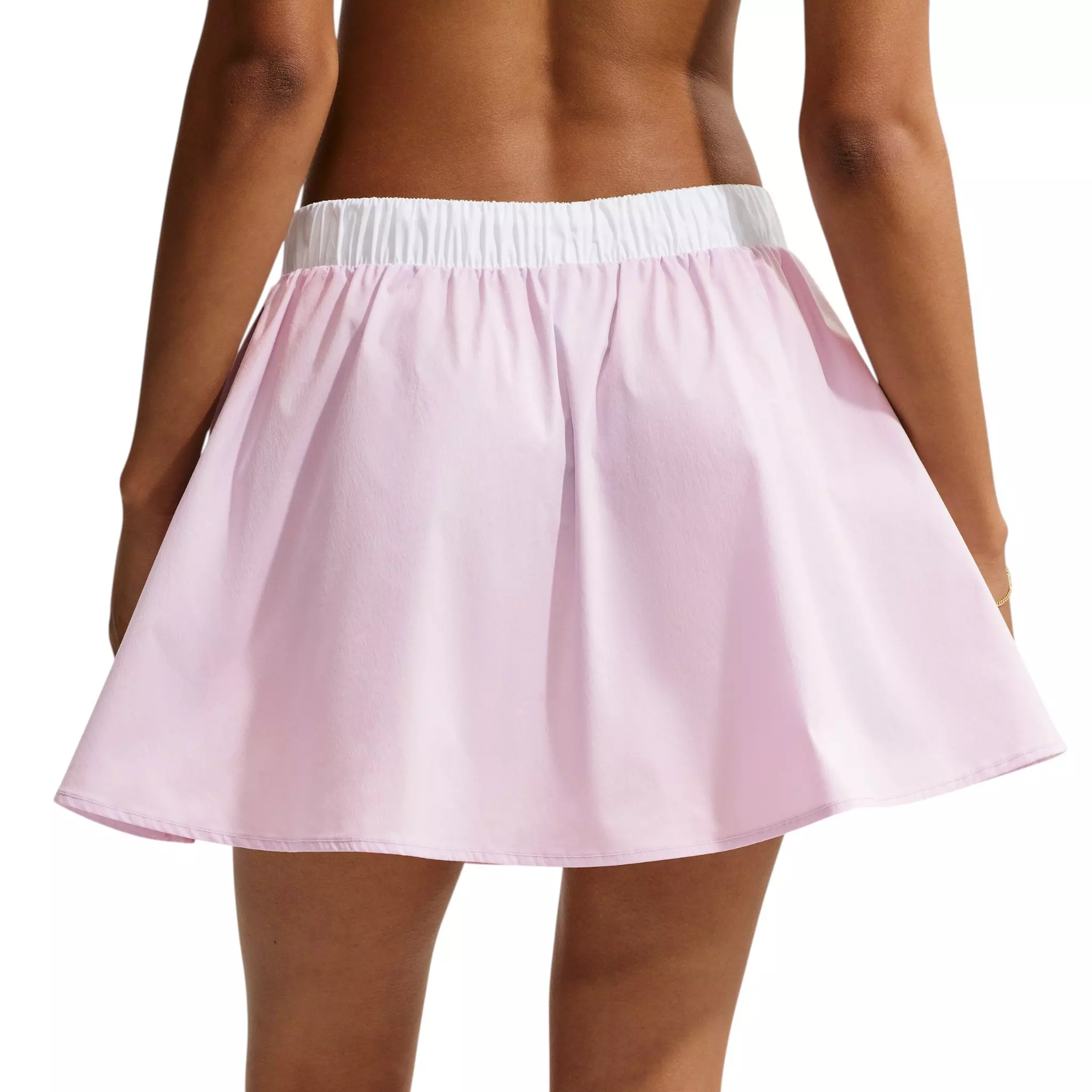 Nike Women's Sportswear Mid-Rise Poplin Mini Skirt - Bleached Lilac - BLEACHED LILAC 
