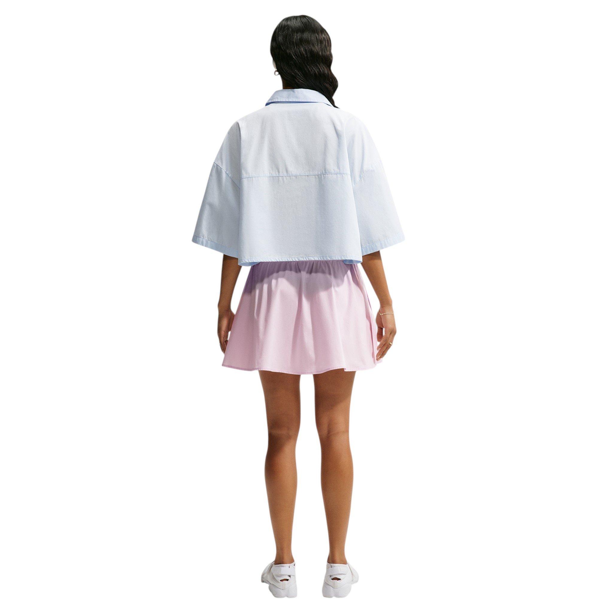 Nike Women's Sportswear Mid-Rise Poplin Mini Skirt - Bleached Lilac - BLEACHED LILAC  Thumbnail View 5
