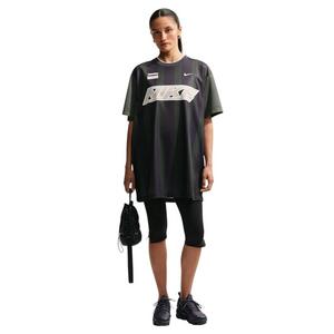 Nike Women's Sportswear Oversized Jersey Mini Dress - Camo Green/Gridiron/White - CAMO GREEN/GRIDIRON/WHITE