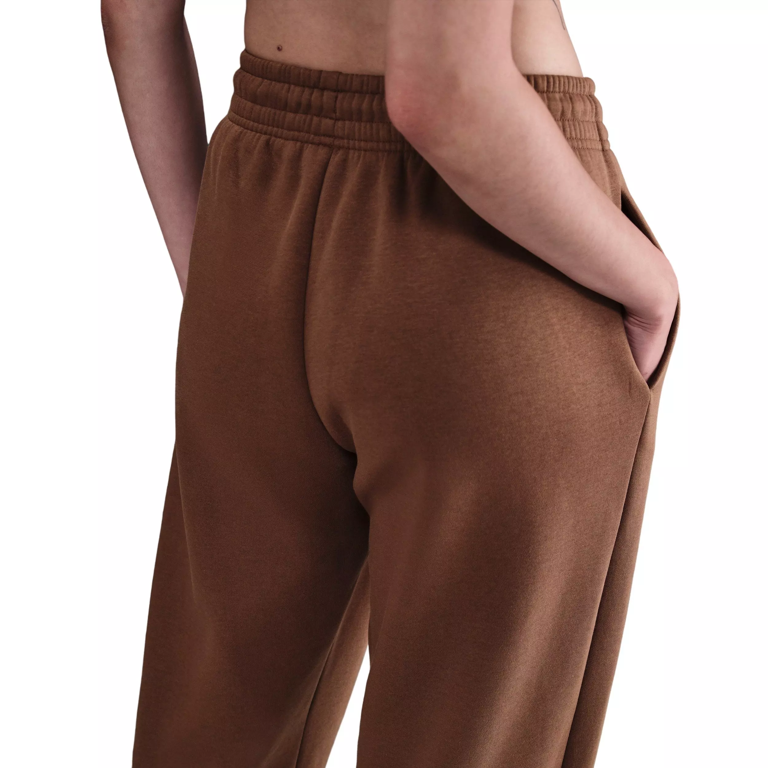 Nike Women's Sportswear Phoenix Fleece High-Waisted Oversized Pants - Brown - BROWN