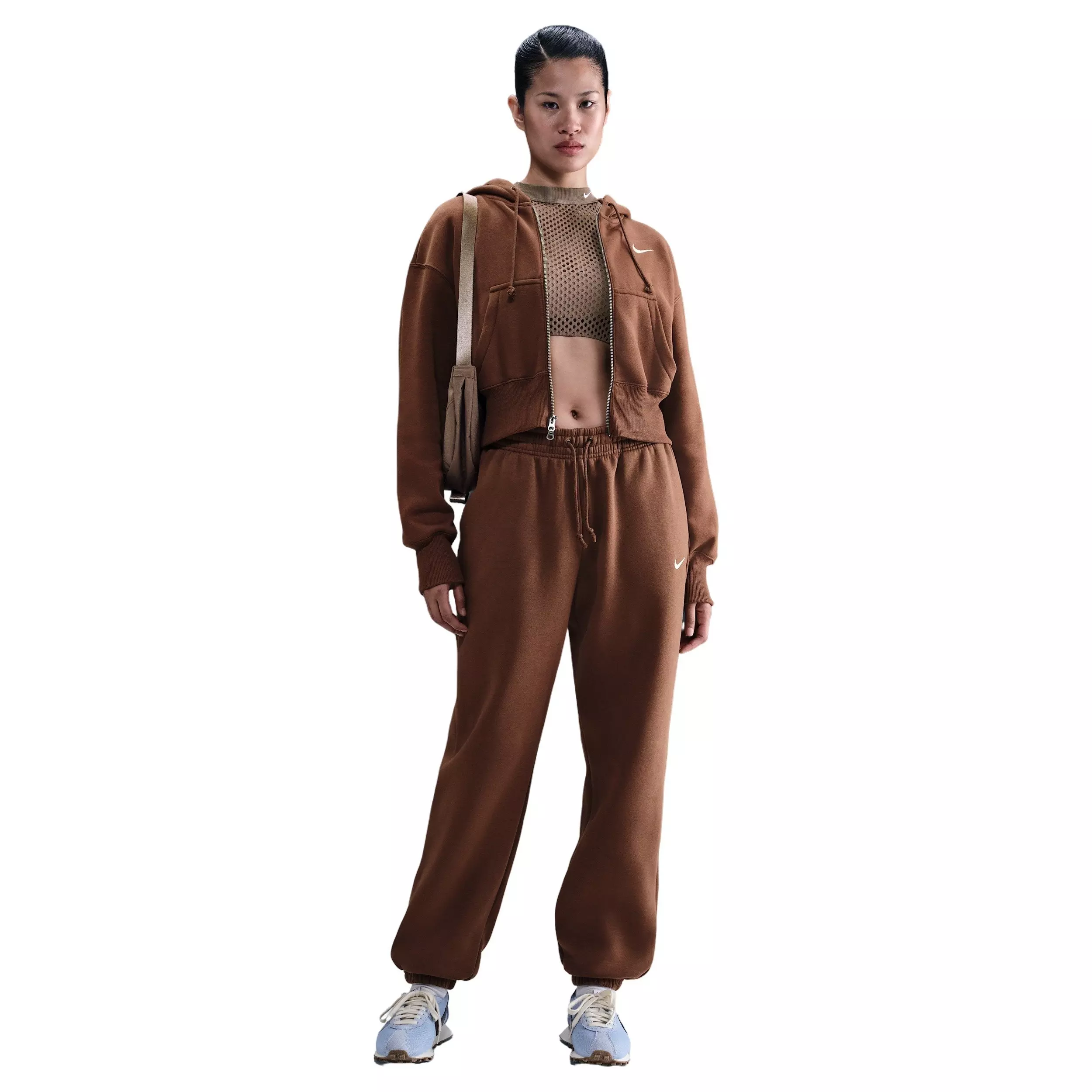 Nike Women's Sportswear Phoenix Fleece High-Waisted Oversized Sweatpants - Brown - BROWN