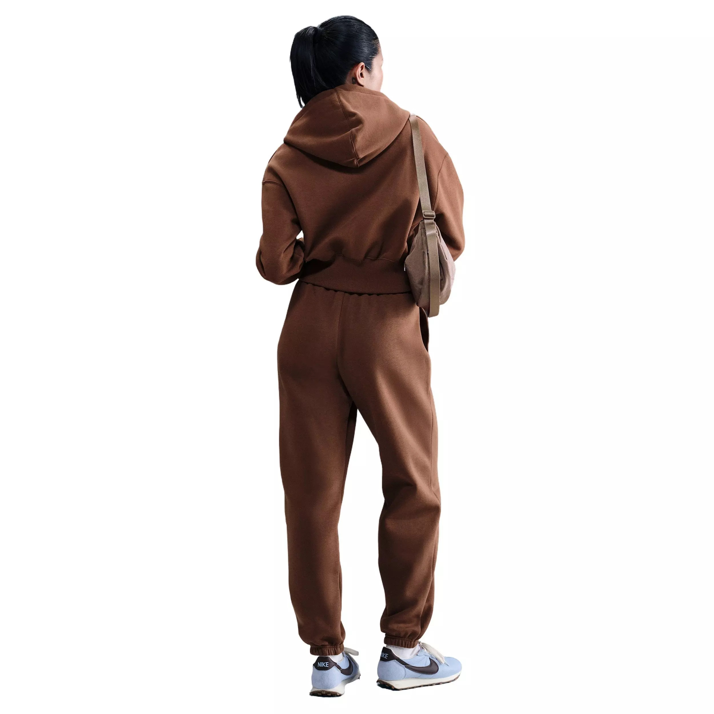 Nike Women's Sportswear Phoenix Fleece High-Waisted Oversized Sweatpants - Brown - BROWN
