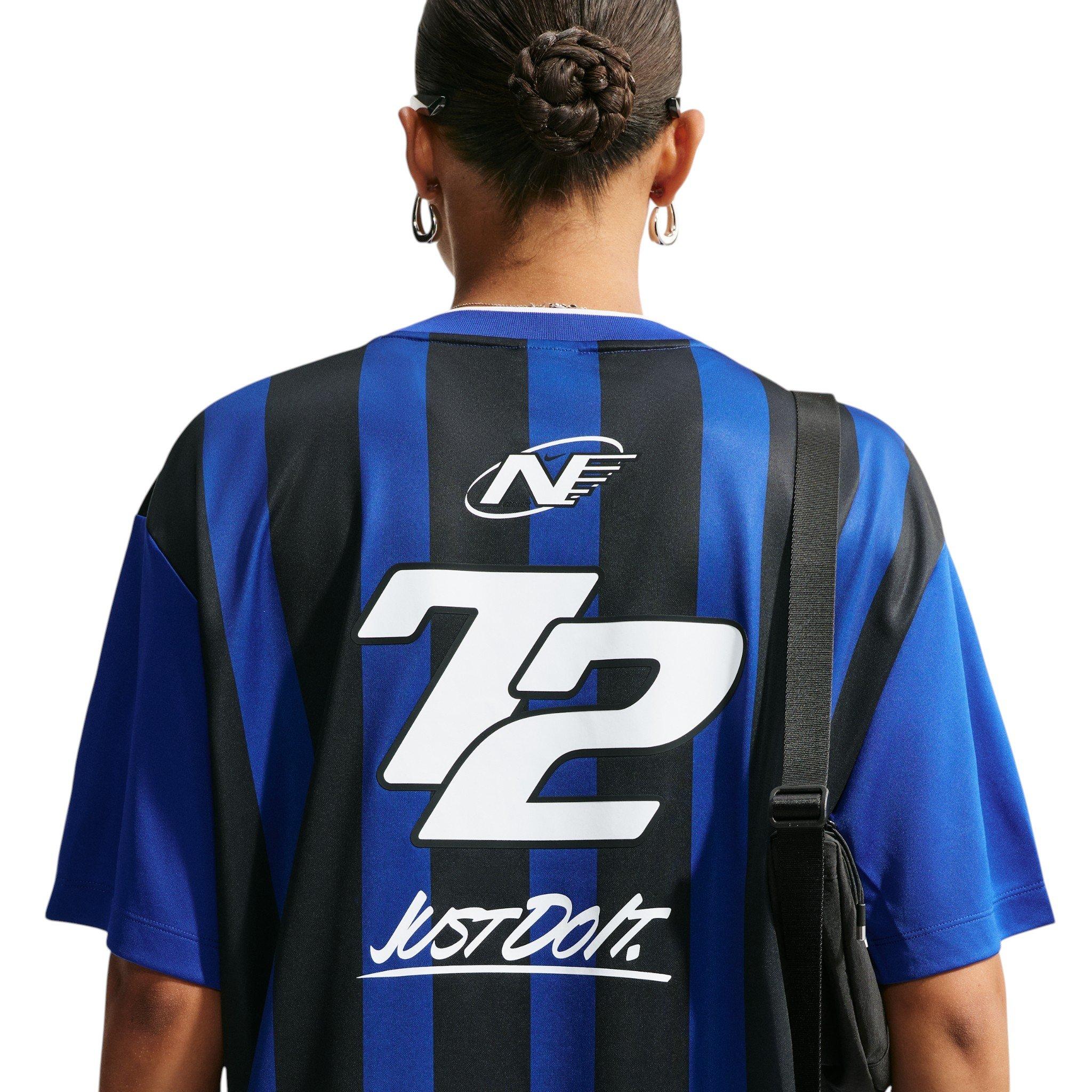 Nike Women's Sportswear Oversized Jersey Mini Dress - Royal/Black/White - ROYAL/BLACK/WHITE