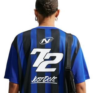 Nike Women's Sportswear Oversized Jersey Mini Dress - Royal/Black/White - ROYAL/BLACK/WHITE