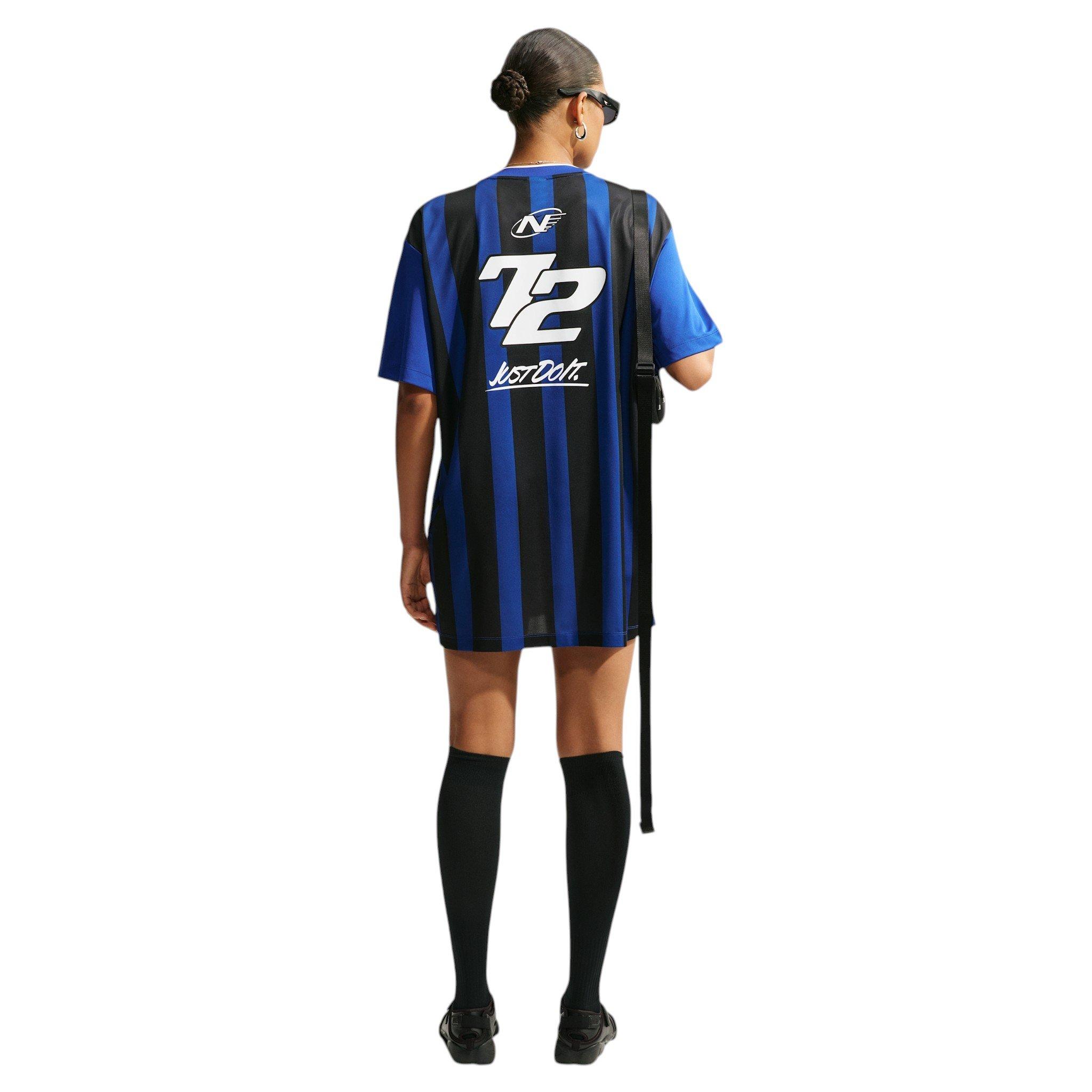 Nike Women's Sportswear Oversized Jersey Mini Dress - Royal/Black/White - ROYAL/BLACK/WHITE