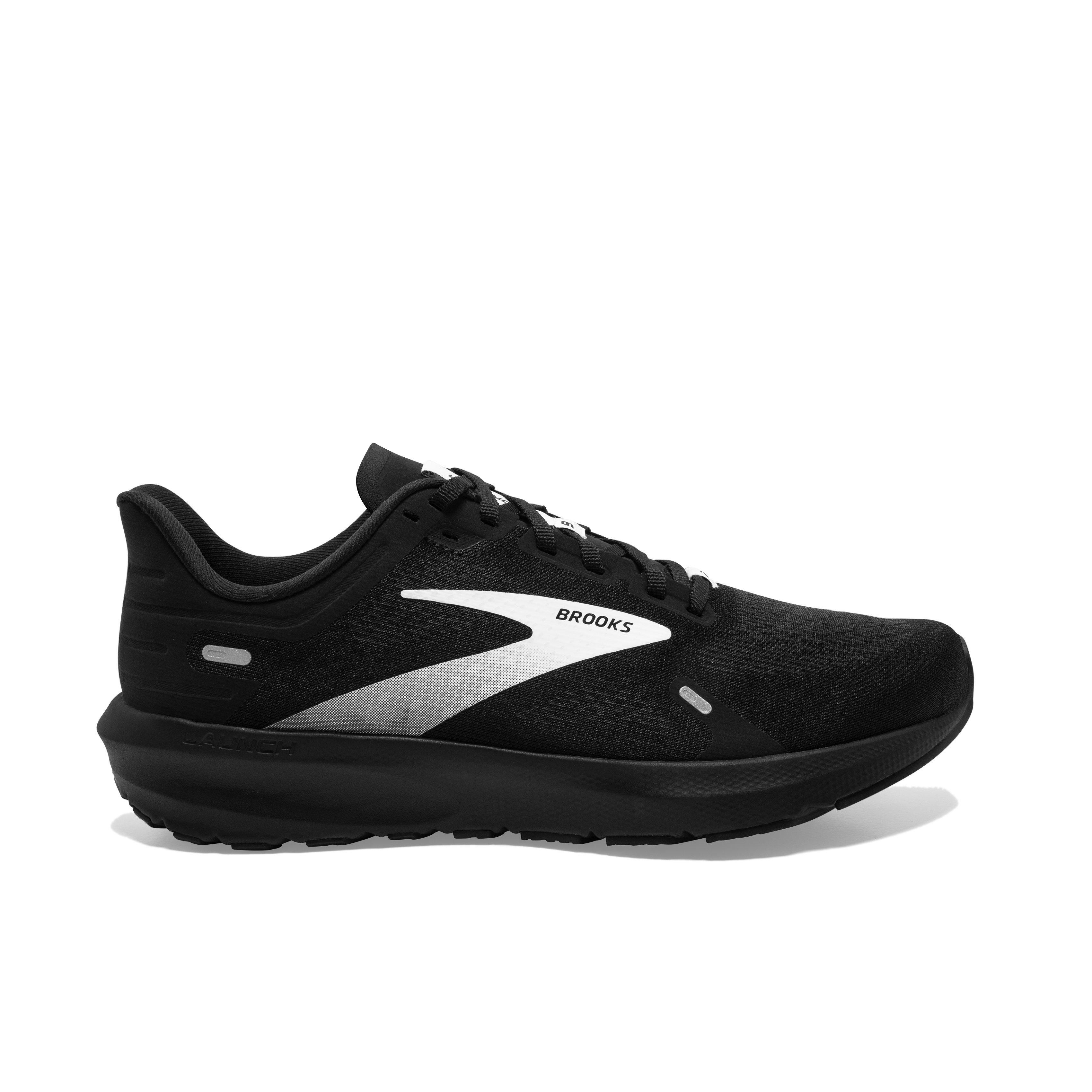 Brooks Launch 9 "Black/White" Men's Wide Running Shoe - BLACK/WHITE Thumbnail View 1
