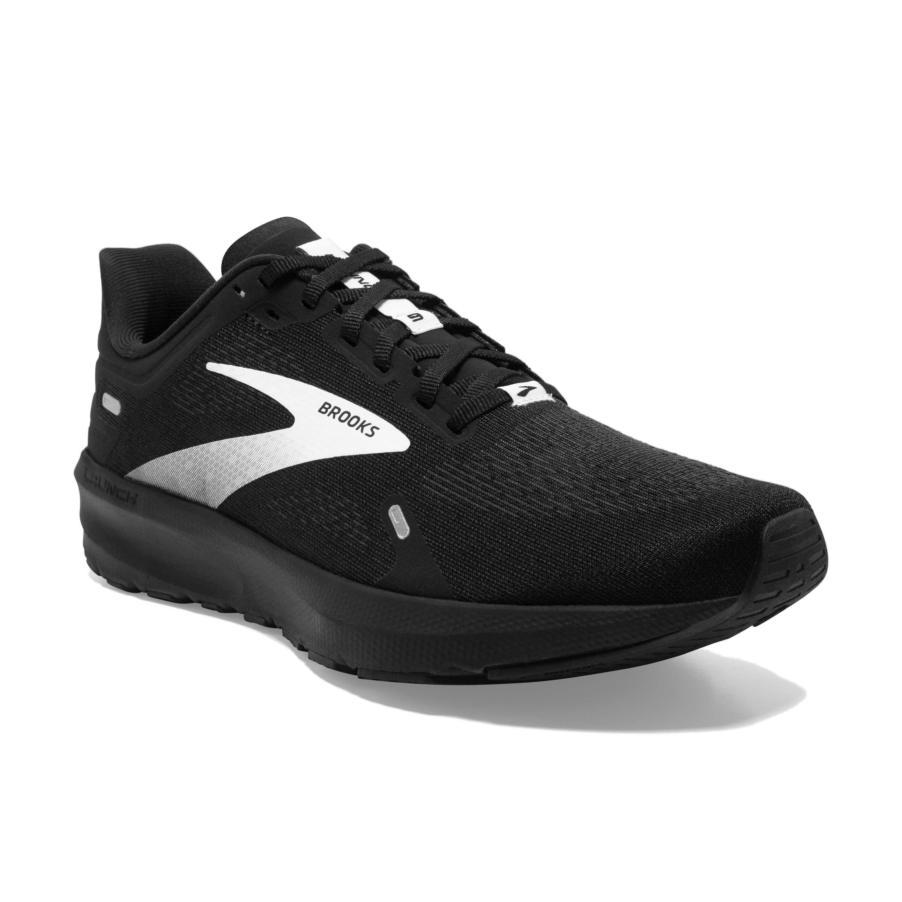 Brooks Launch 9 "Black/White" Men's Wide Running Shoe - BLACK/WHITE Thumbnail View 3