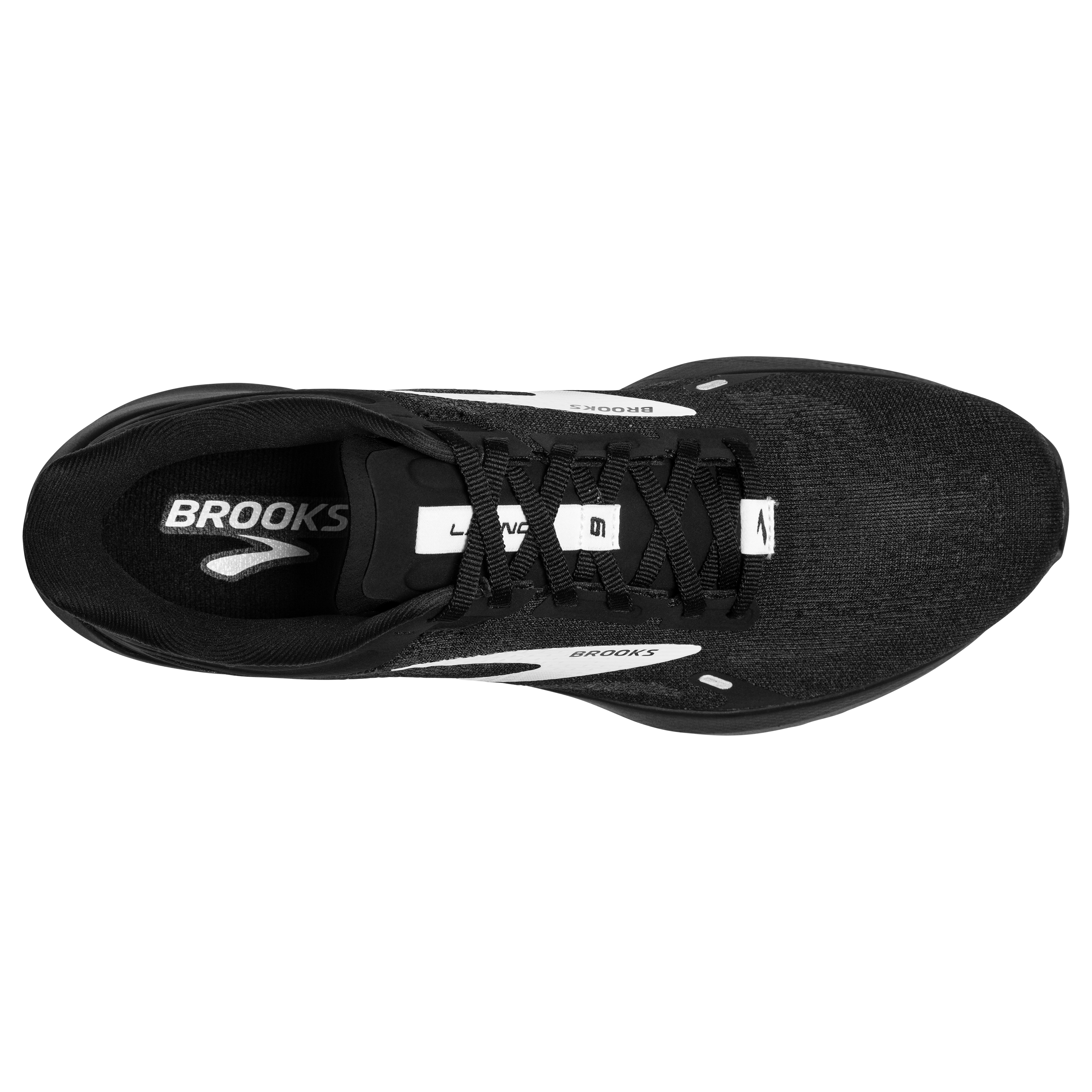 Brooks Launch 9 "Black/White" Men's Wide Running Shoe - BLACK/WHITE Thumbnail View 5