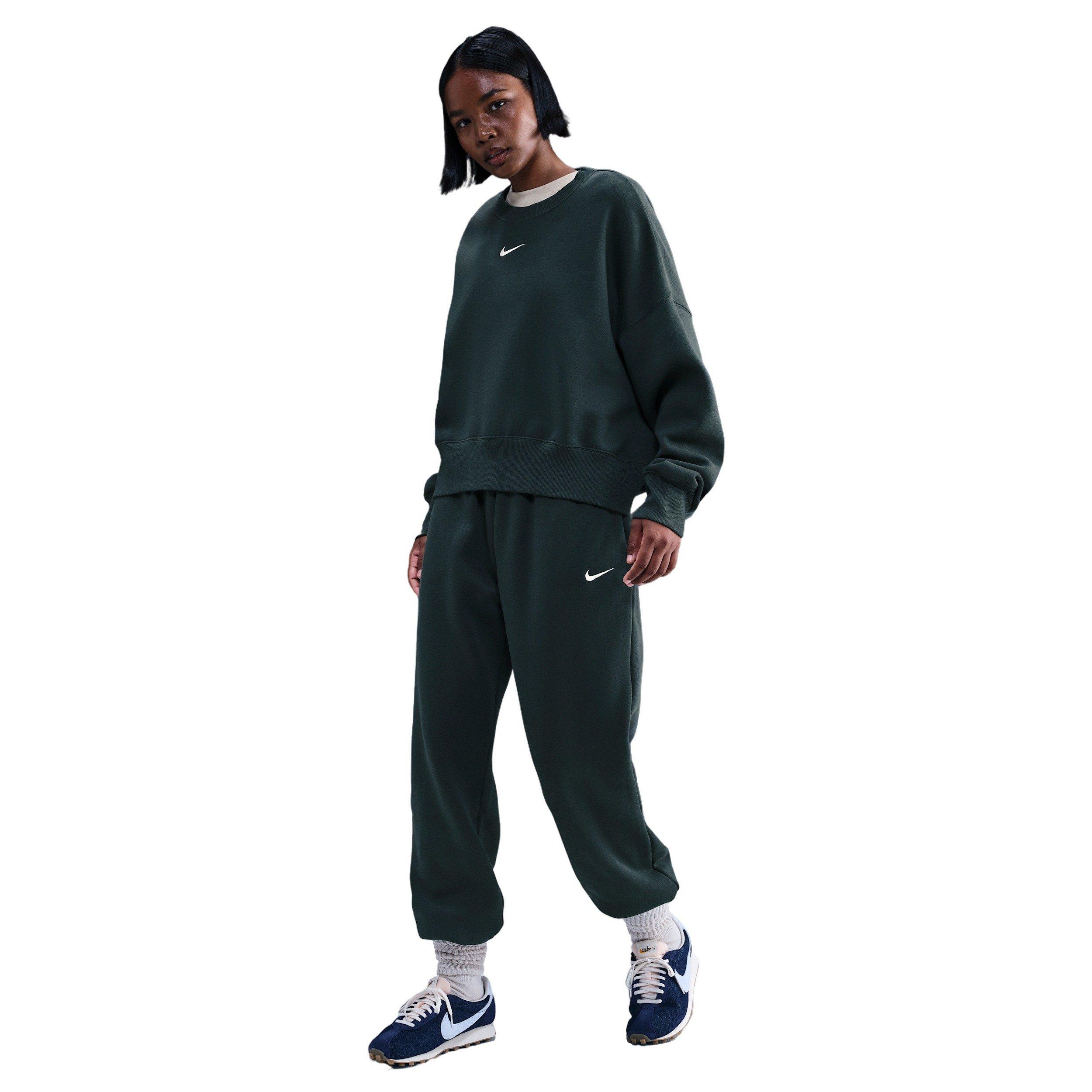 Nike Women's Sportswear Phoenix Fleece High-Waisted Oversized Sweatpants - Green - GREEN Thumbnail View 1