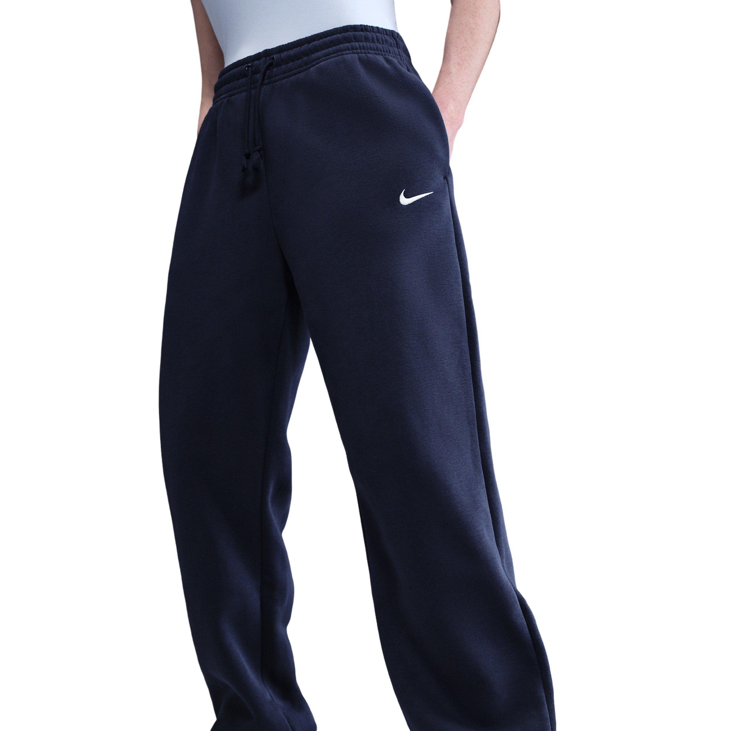 Nike Women's Sportswear Phoenix Fleece High-Waisted Oversized Sweatpants - Dark Blue - DARK BLUE Thumbnail View 3