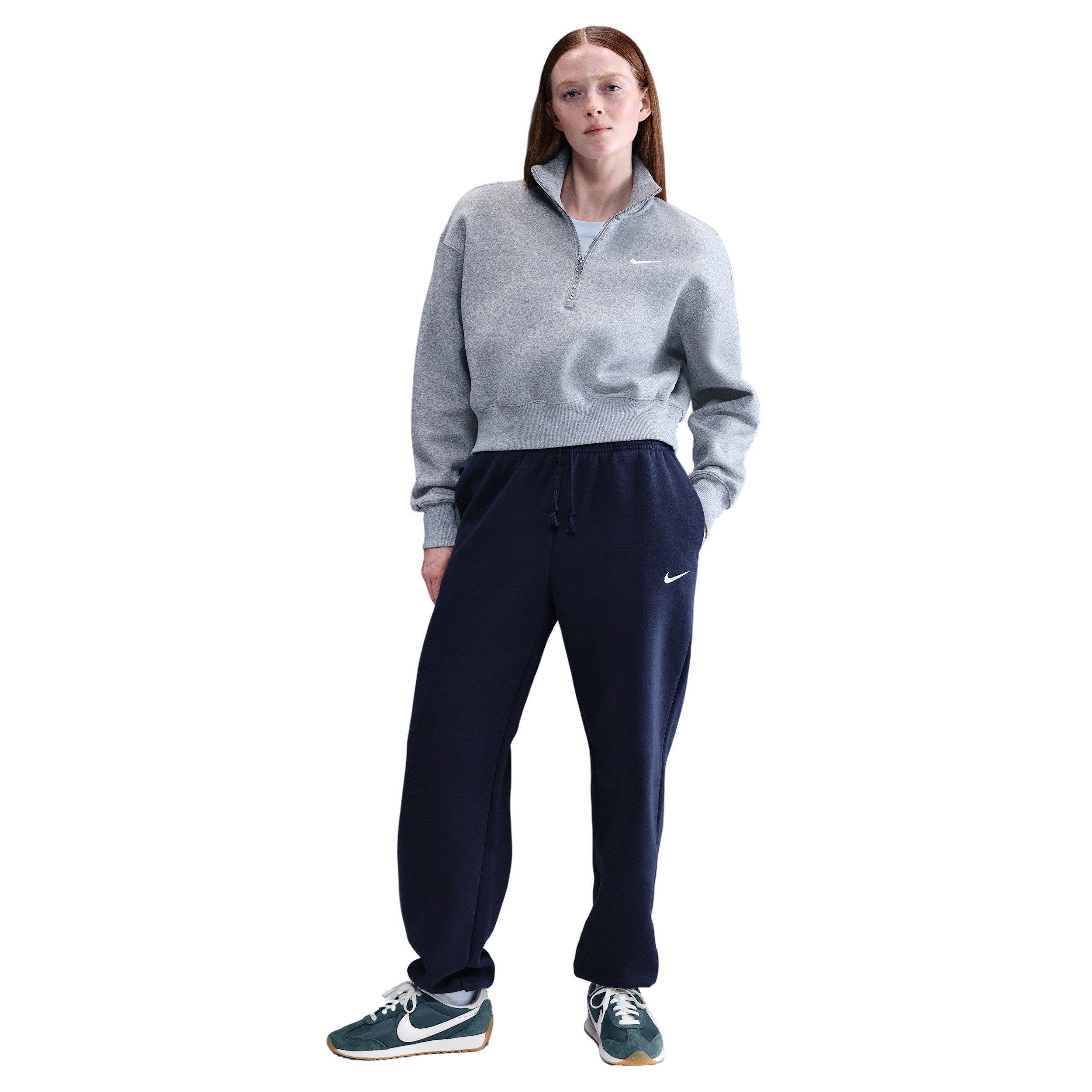 Nike Women's Sportswear Phoenix Fleece High-Waisted Oversized Sweatpants - Dark Blue - DARK BLUE Thumbnail View 1
