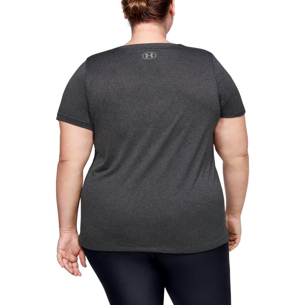Under Armour Women's UA Tech Short Sleeve V-Neck Tee - CARBON Thumbnail View 2