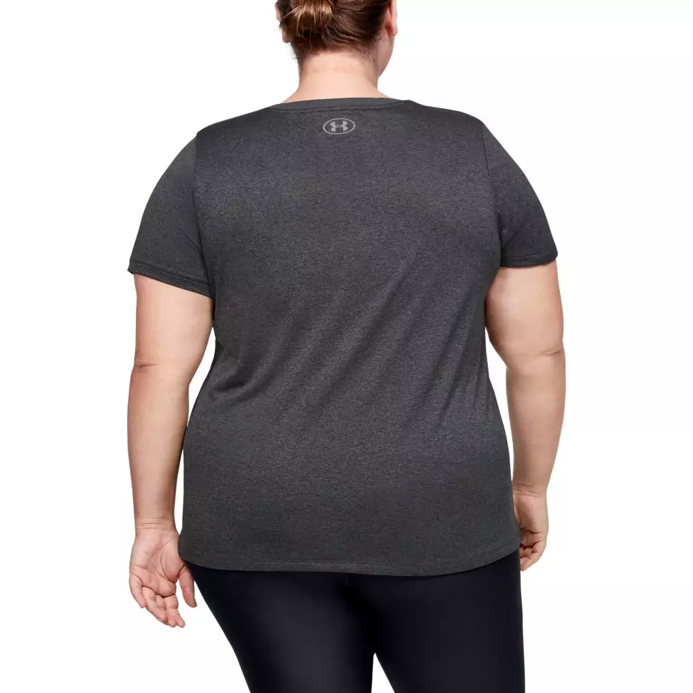 Under Armour Women's UA Tech Short Sleeve V-Neck Tee - CARBON