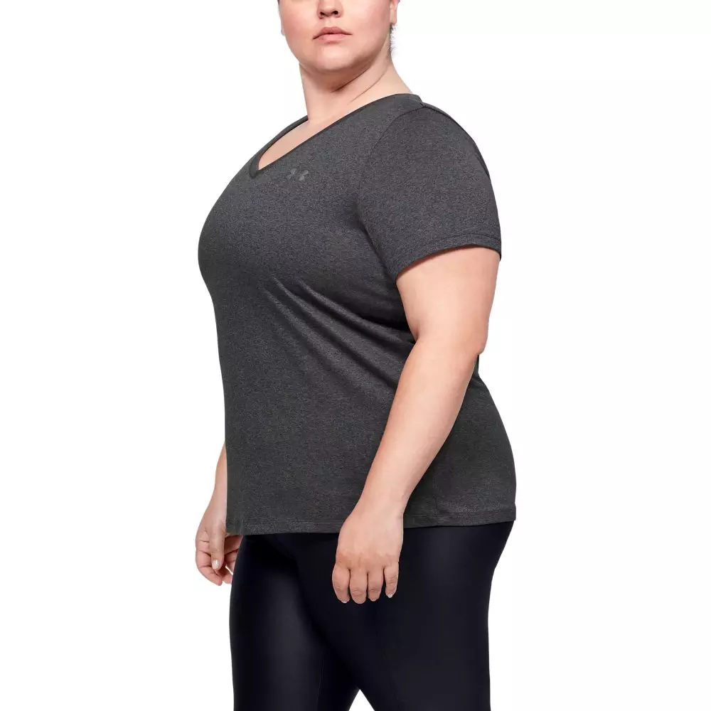 Under Armour Women's UA Tech Short Sleeve V-Neck Tee - CARBON