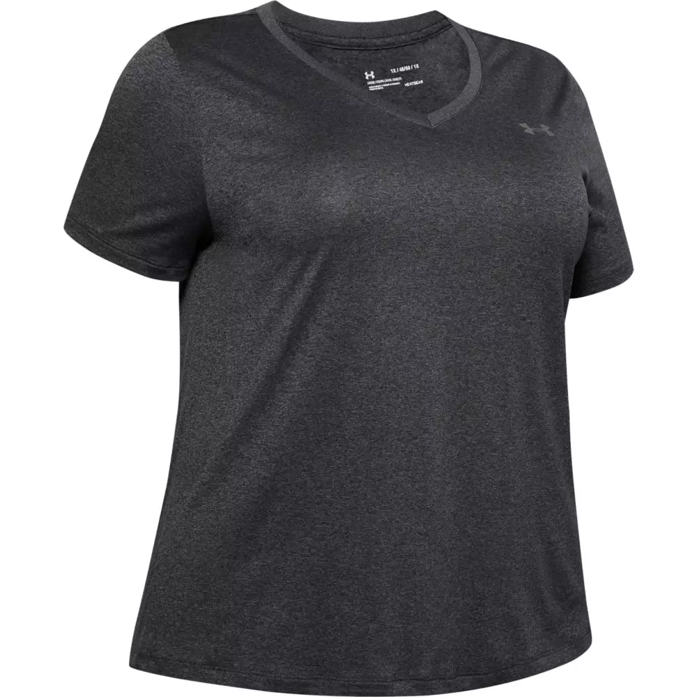 Under Armour Women's UA Tech Short Sleeve V-Neck Tee - CARBON