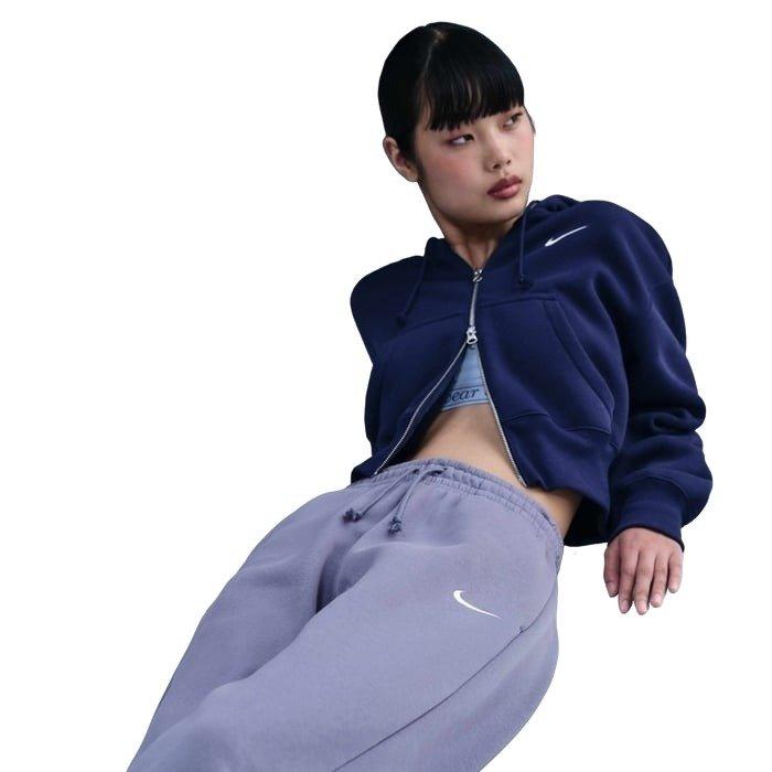 Nike Women's Sportswear Phoenix Fleece High-Waisted Oversized Sweatpants - Blue - BLUE Thumbnail View 5