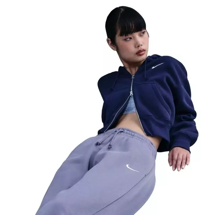 Nike Women's Sportswear Phoenix Fleece High-Waisted Oversized Sweatpants - Blue - BLUE