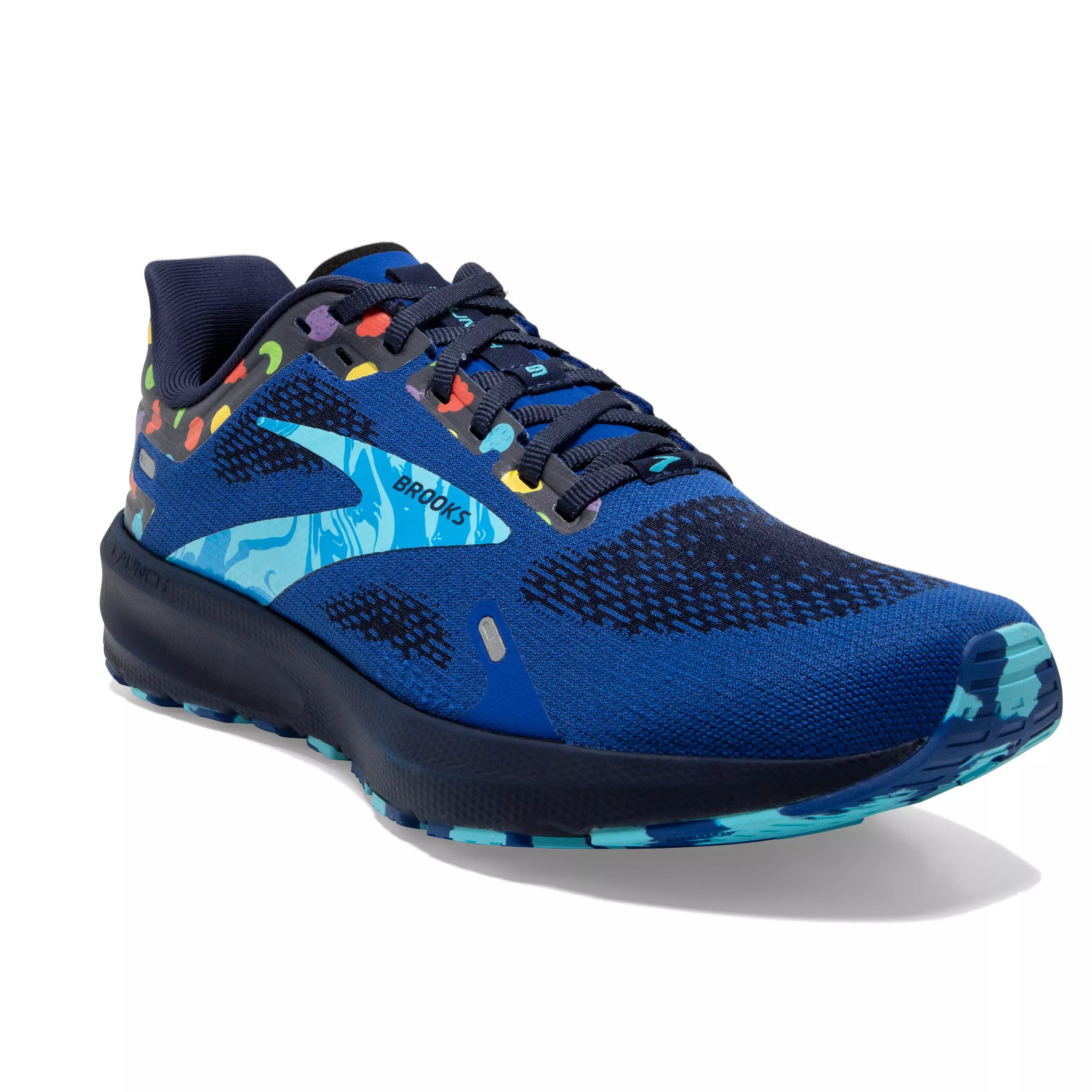 Brooks Launch 9 "Blue/Light Blue/Multi Color" Men's Running Shoe - BLUE/LT BLUE/MULTICOLOR
