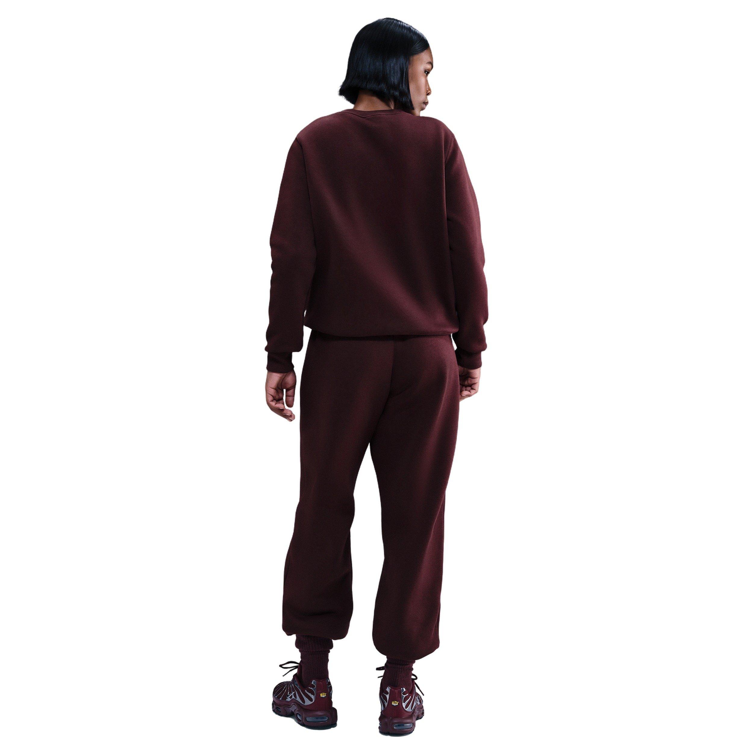 Nike Phoenix Fleece High-Waisted Sweatpants Red | Hibbett