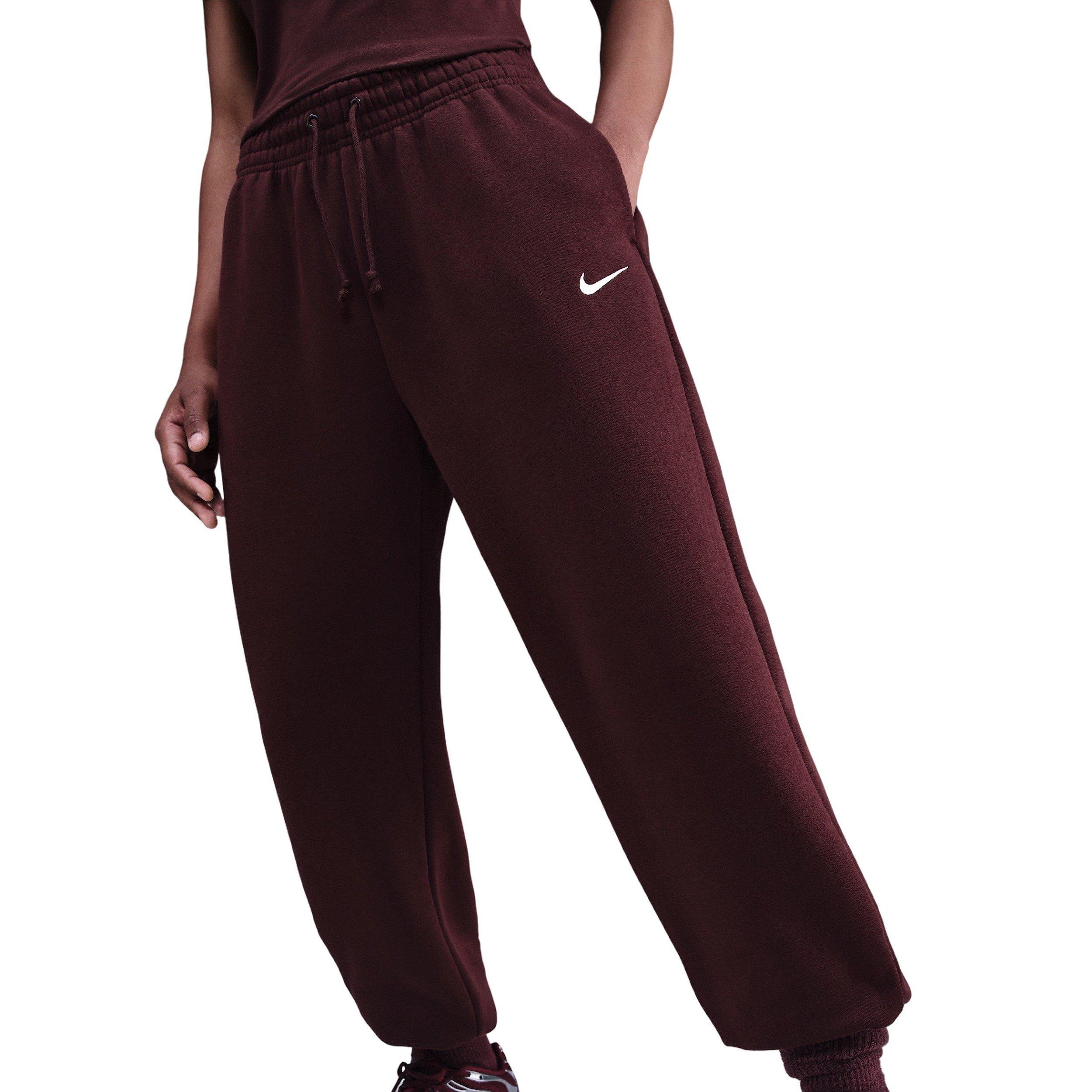 Nike Women's Sportswear Phoenix Fleece High-Waisted Oversized Sweatpants - Red - RED Thumbnail View 3