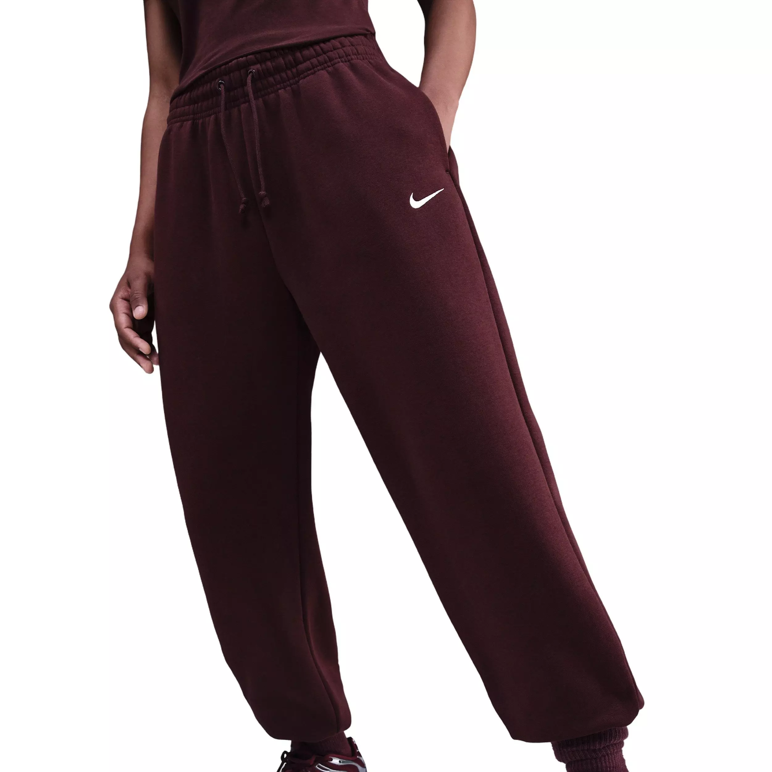 Nike Women's Sportswear Phoenix Fleece High-Waisted Oversized Sweatpants - Red - RED