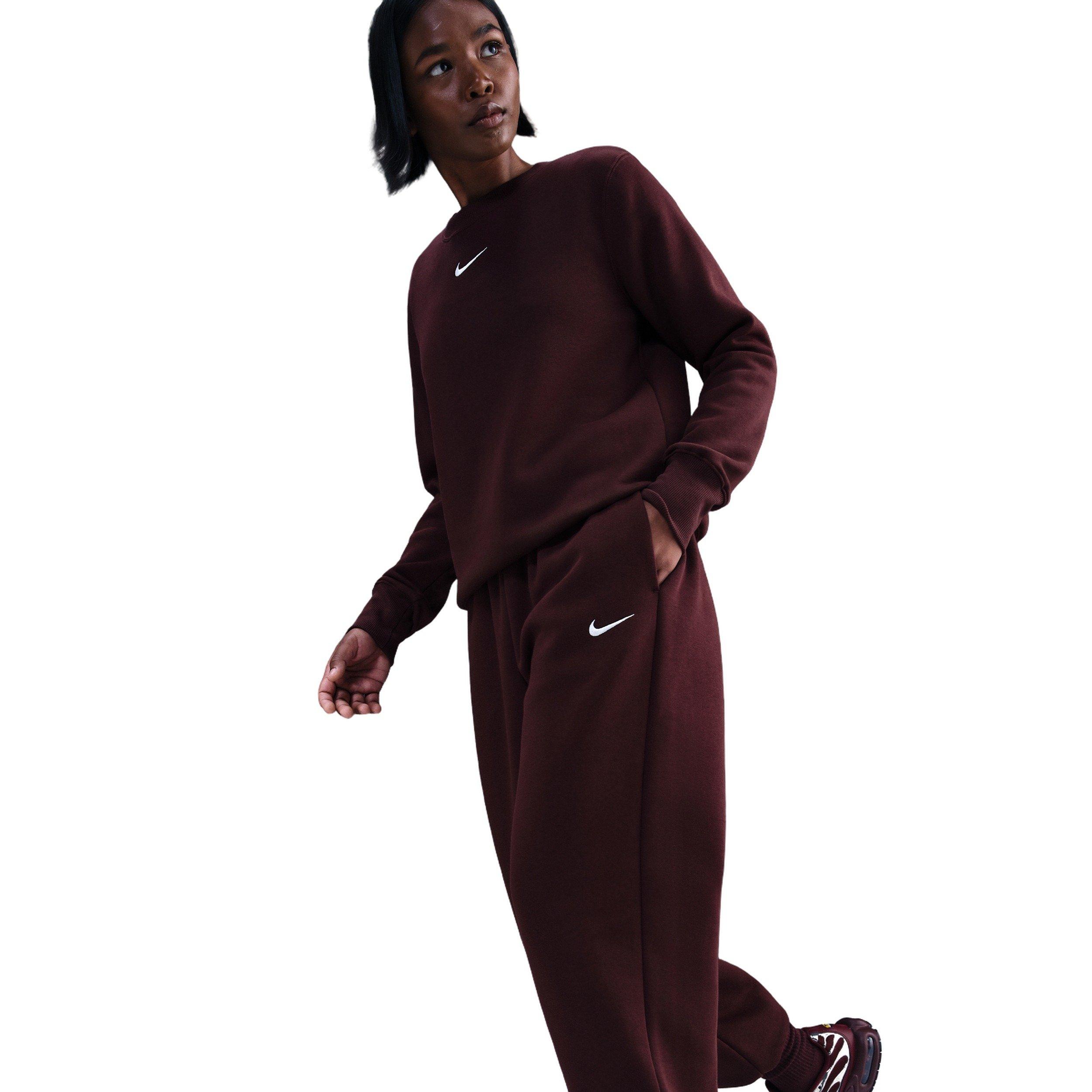 Nike Women's Sportswear Phoenix Fleece High-Waisted Oversized Sweatpants - Red - RED Thumbnail View 5