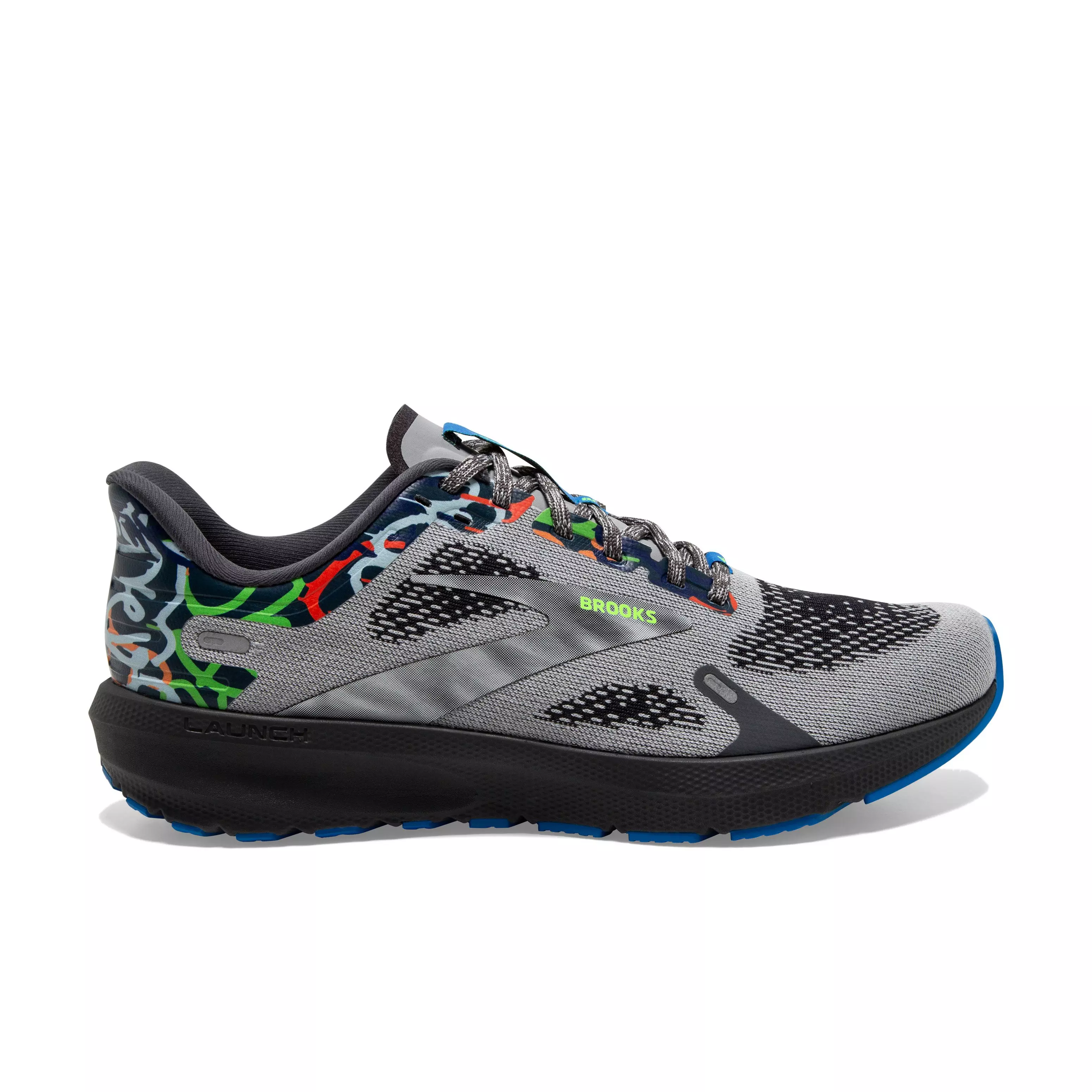 Brooks Launch 9 "Black/Grey/Multi Color" Men's Running Shoe - BLACK/GREY/MULTICOLOR