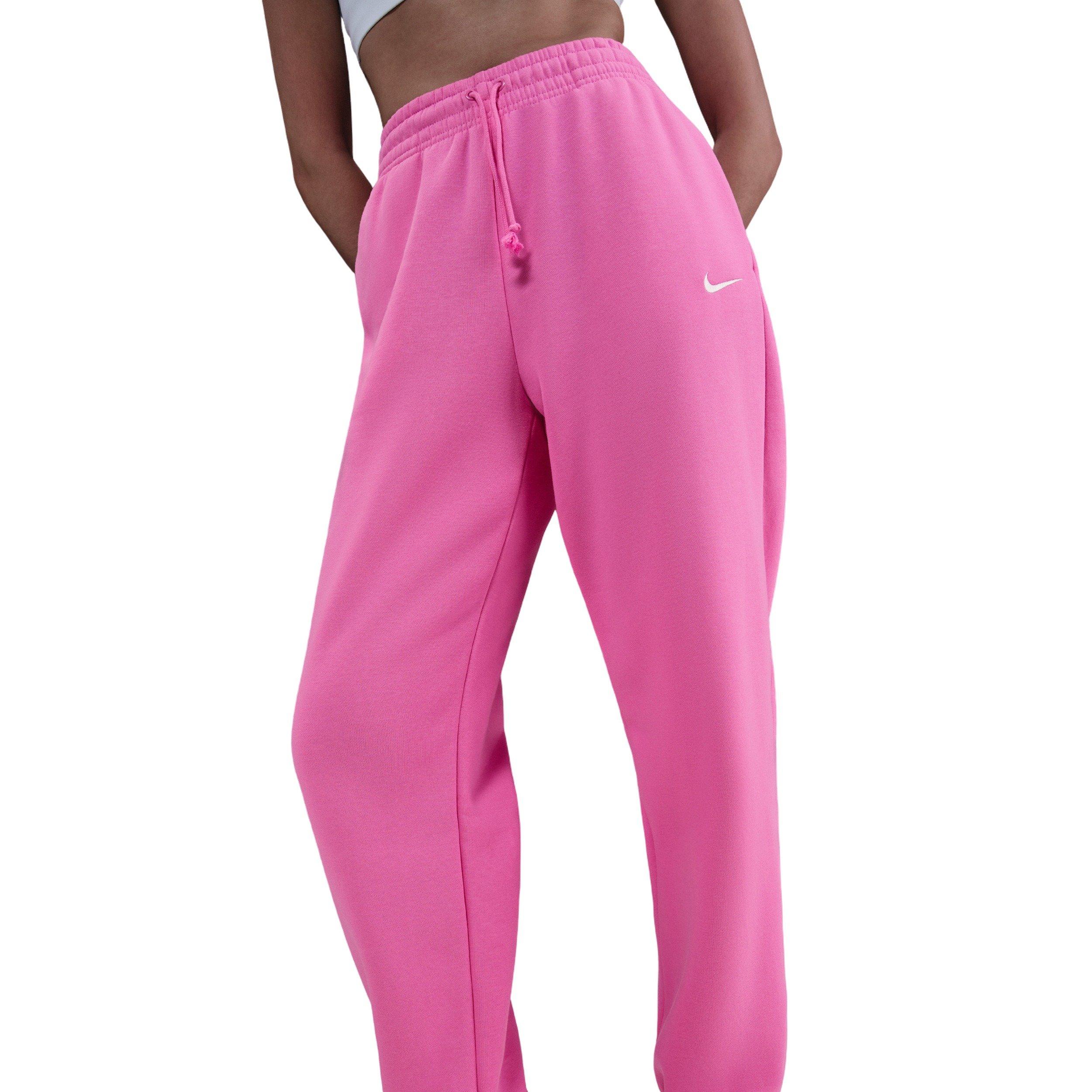 Nike Phoenix Fleece High-Waisted Sweatpants - Pink | Hibbett