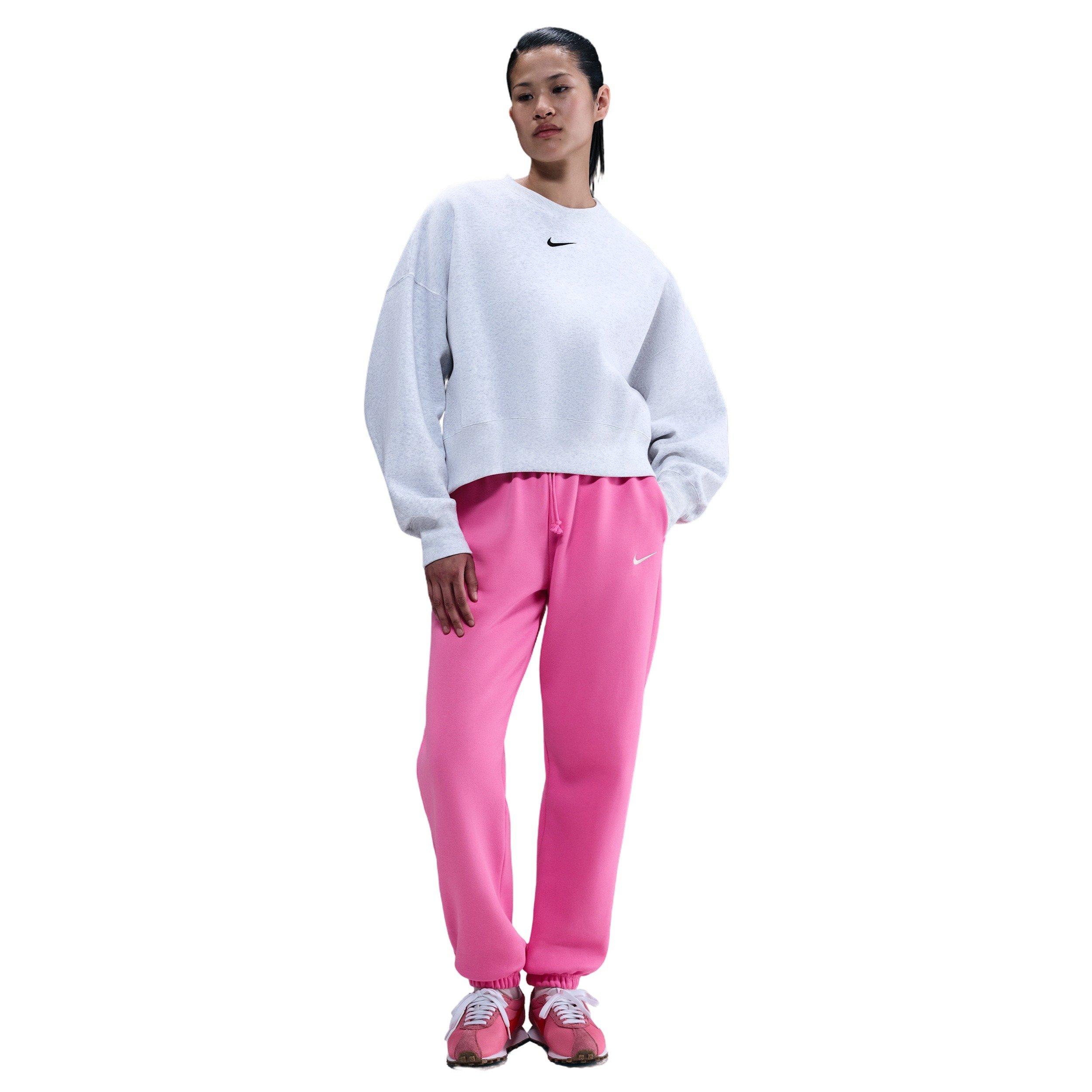 Nike Women's Sportswear Phoenix Fleece High-Waisted Oversized Sweatpants - Pink - PINK Thumbnail View 3