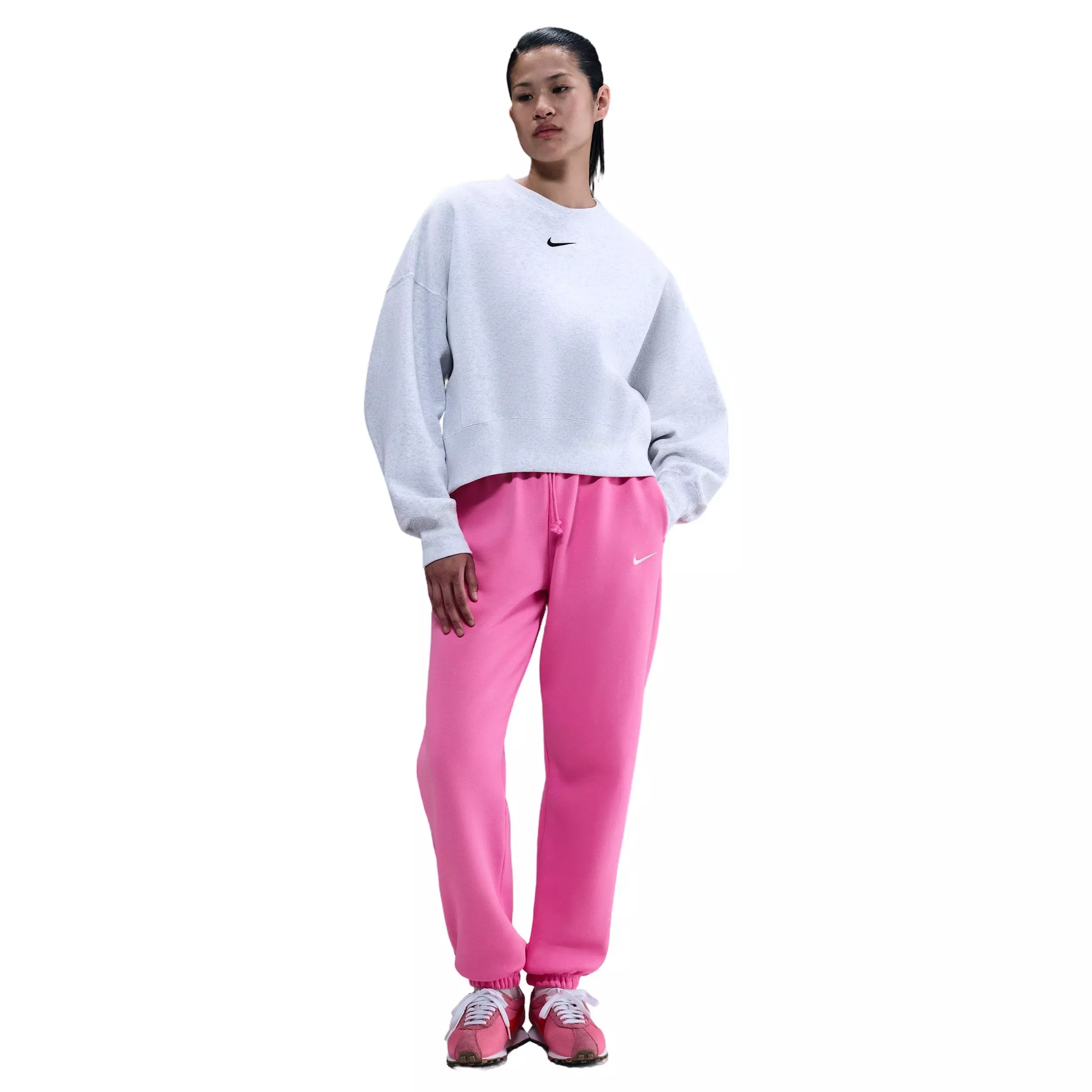 Nike Women's Sportswear Phoenix Fleece High-Waisted Oversized Sweatpants - Pink - PINK