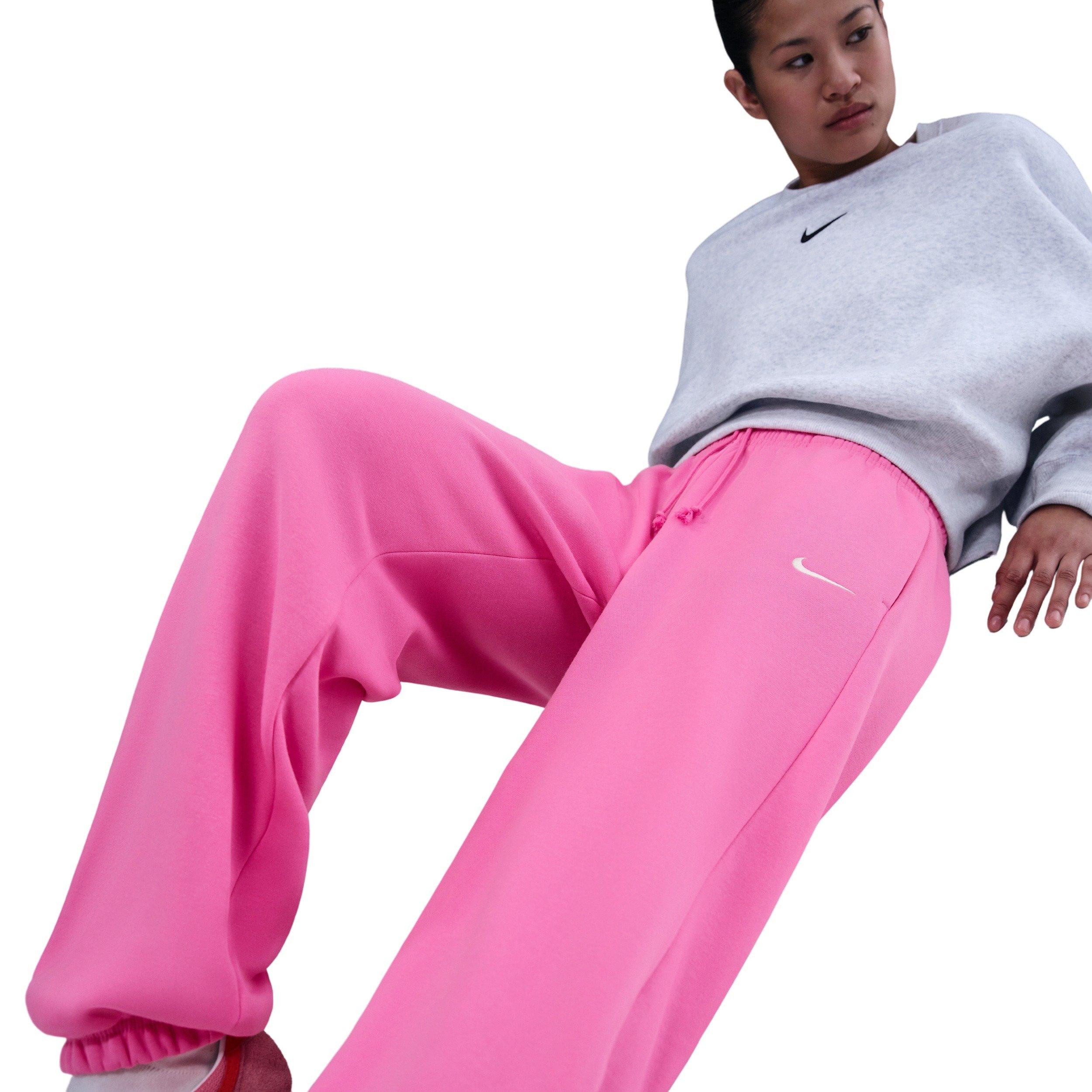 Nike Women's Sportswear Phoenix Fleece High-Waisted Oversized Sweatpants - Pink - PINK Thumbnail View 5