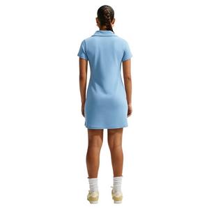 Nike Women's Sportswear Chill Knit Slim Polo Dress - Blue/White - BLUE/WHITE