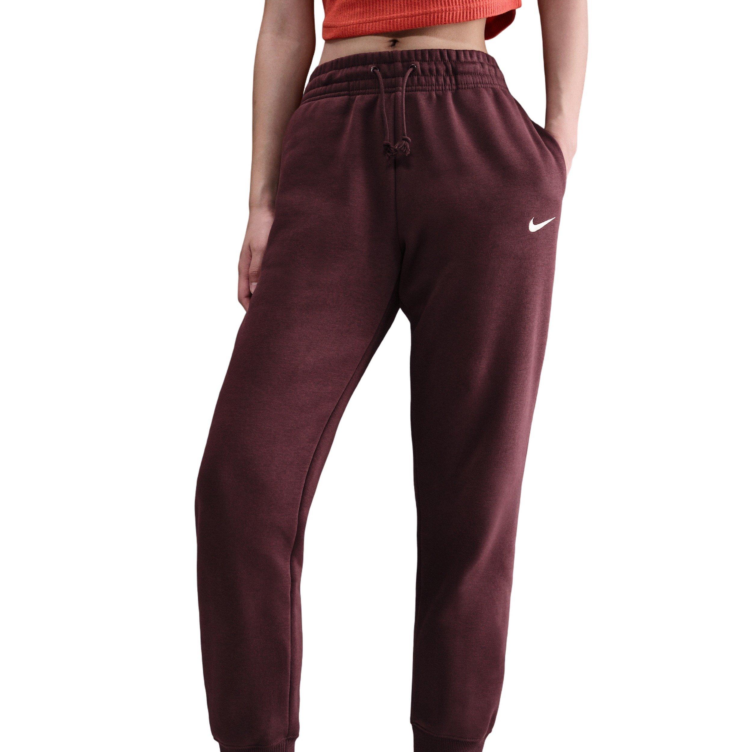 Nike Women's Sportswear Phoenix Fleece Mid-Rise Sweatpants - Red - RED Thumbnail View 1